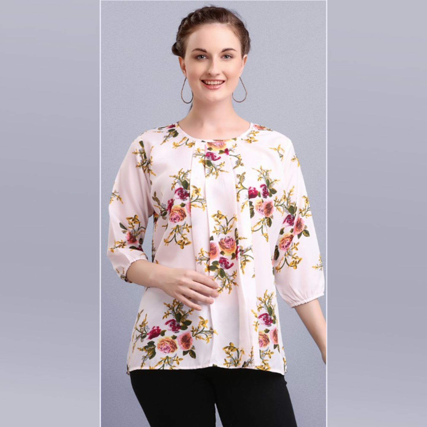 Talk By Fashion Stylish Casual Printed Top