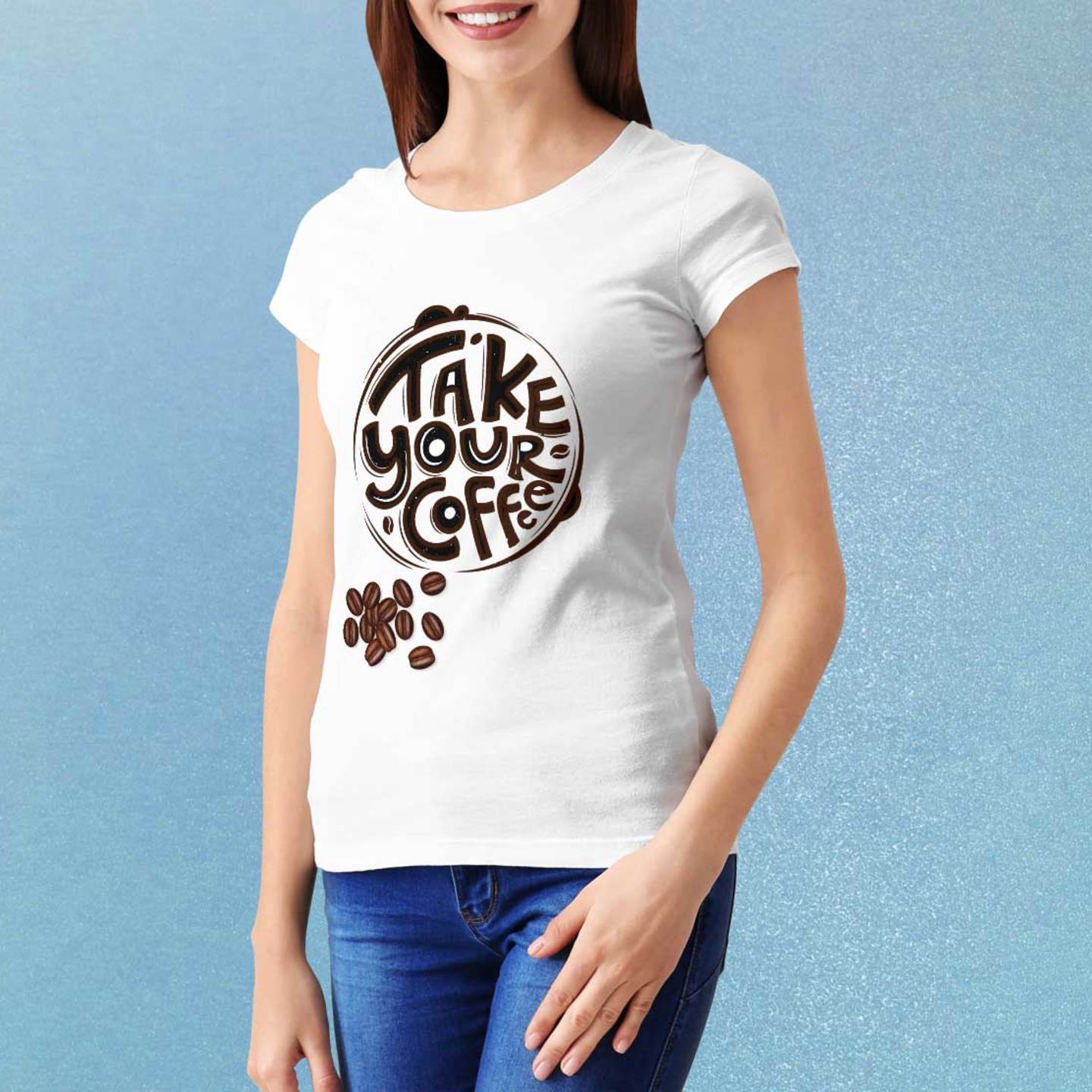Talk By Fashion  Take Your Coffee Graphic Women t-shirt