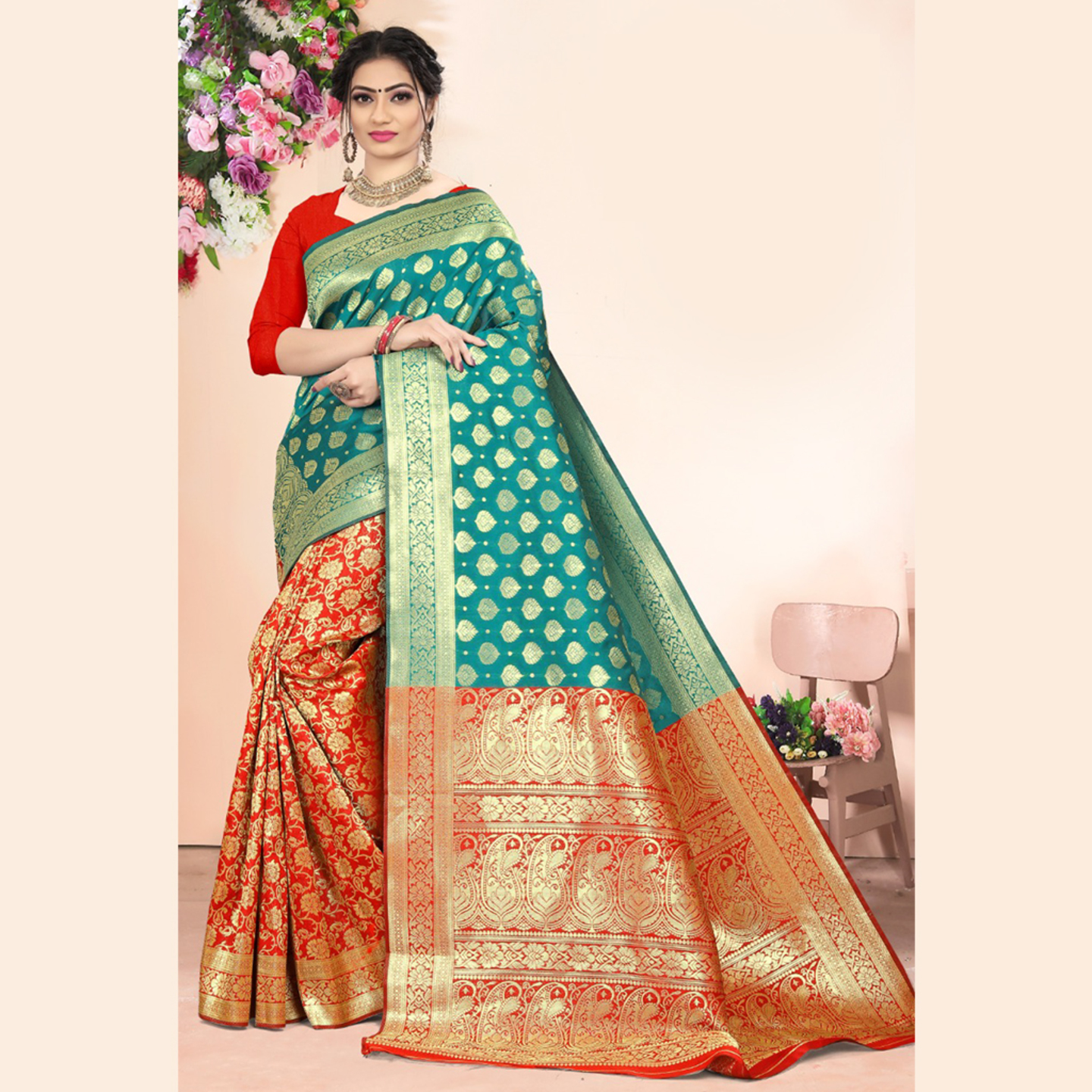 Talk By Fashion Women Festive Wear Heavy Silk Saree