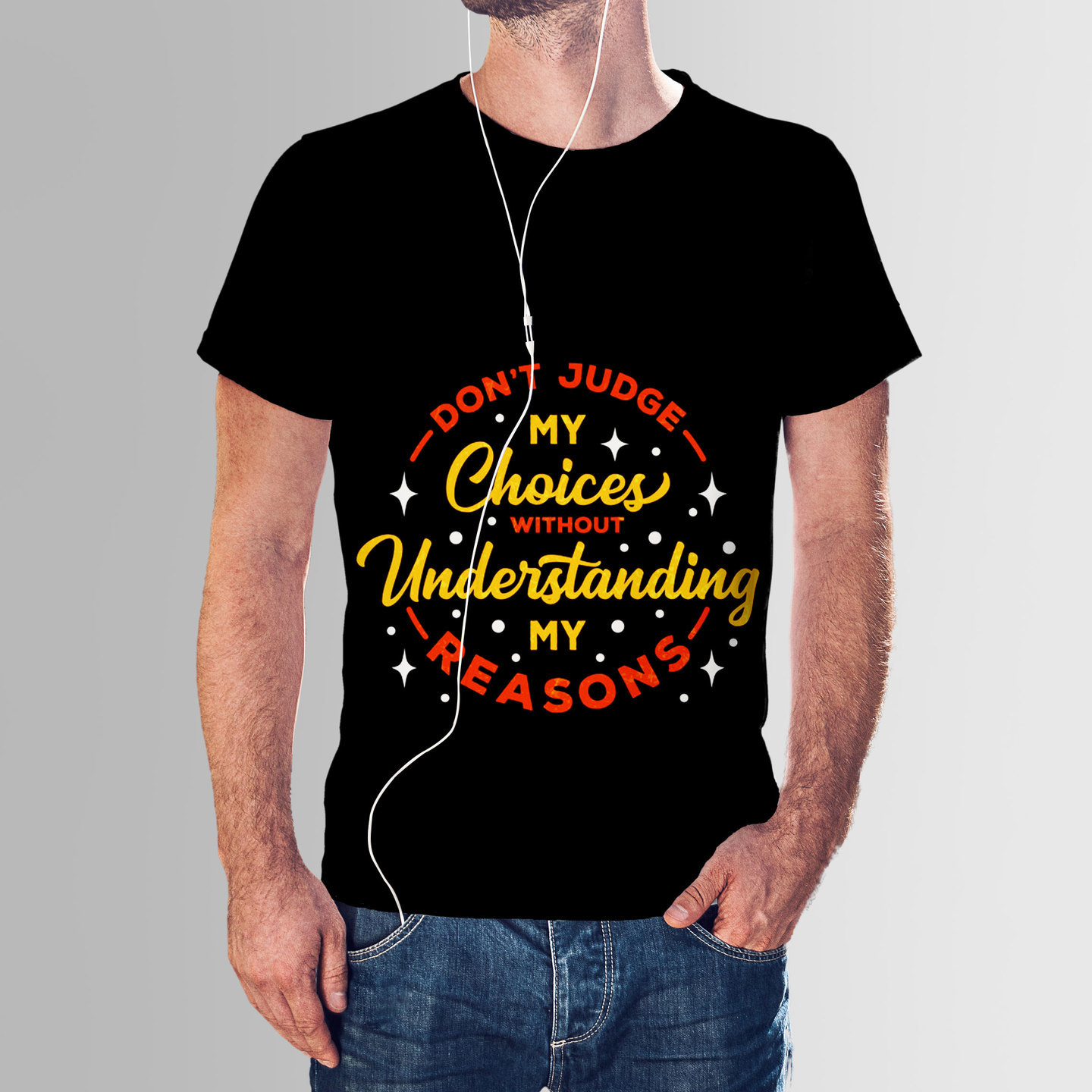 Talk By Fashion Dont Judge Attitude T-shirt for Men