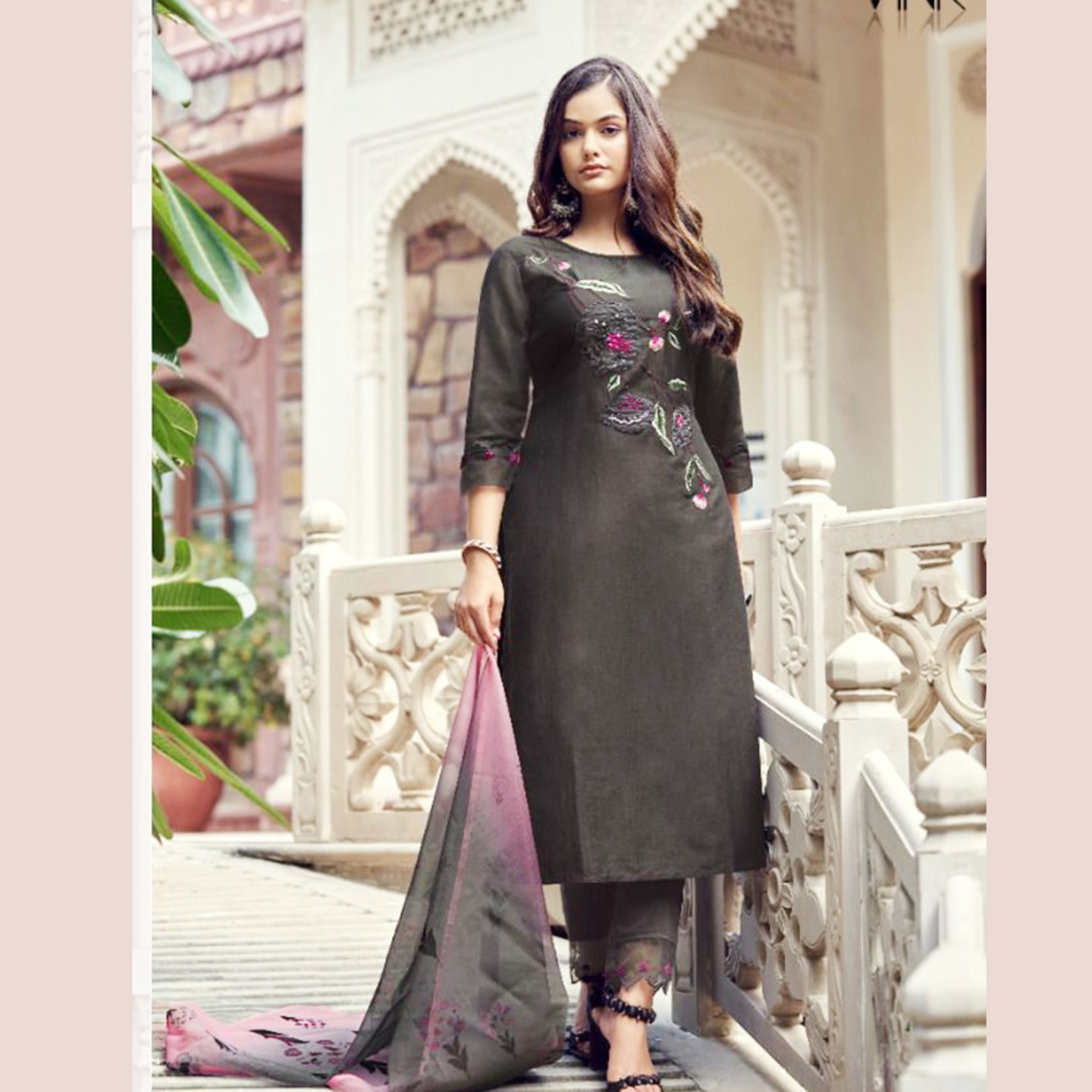 Talk By Fashion Women Pure Viscose Silk Kurta with Pants & Dupatta