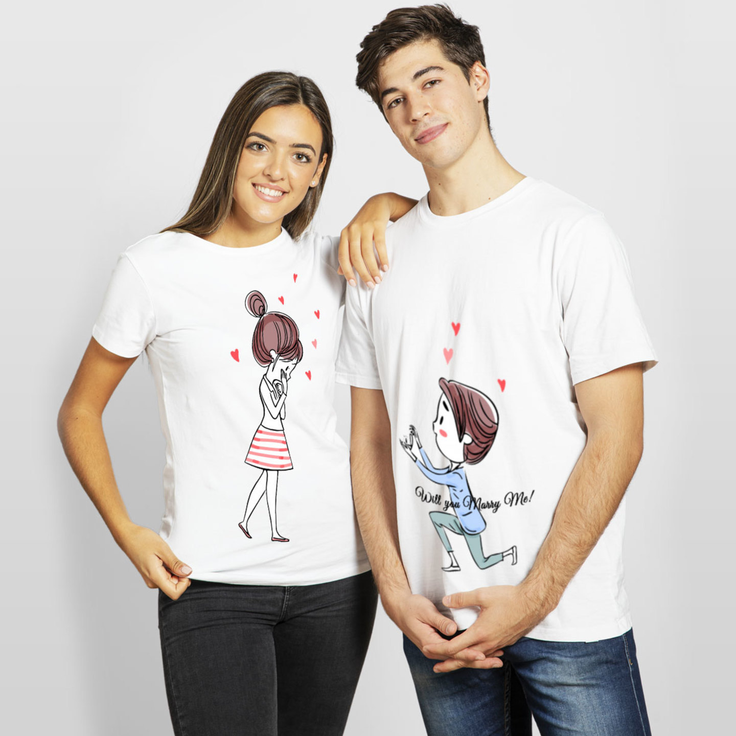 Talk By Fashion Perfect Couple T shirt White