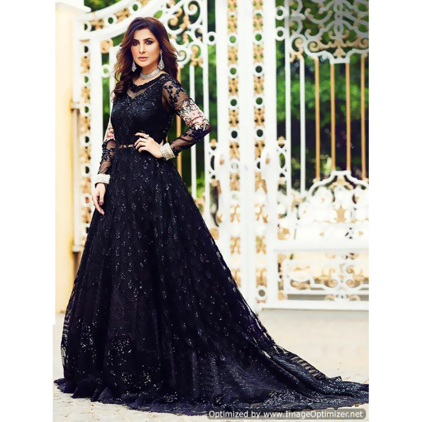 Talk By Fashion Women Heavy Embroidered Wedding Wear Dress Material