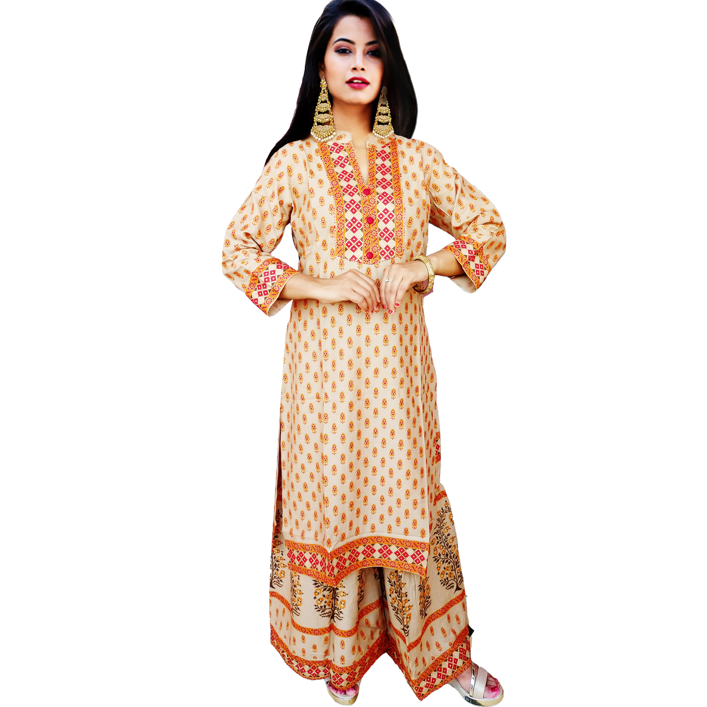 TBF Long Kurta with Sharara Set
