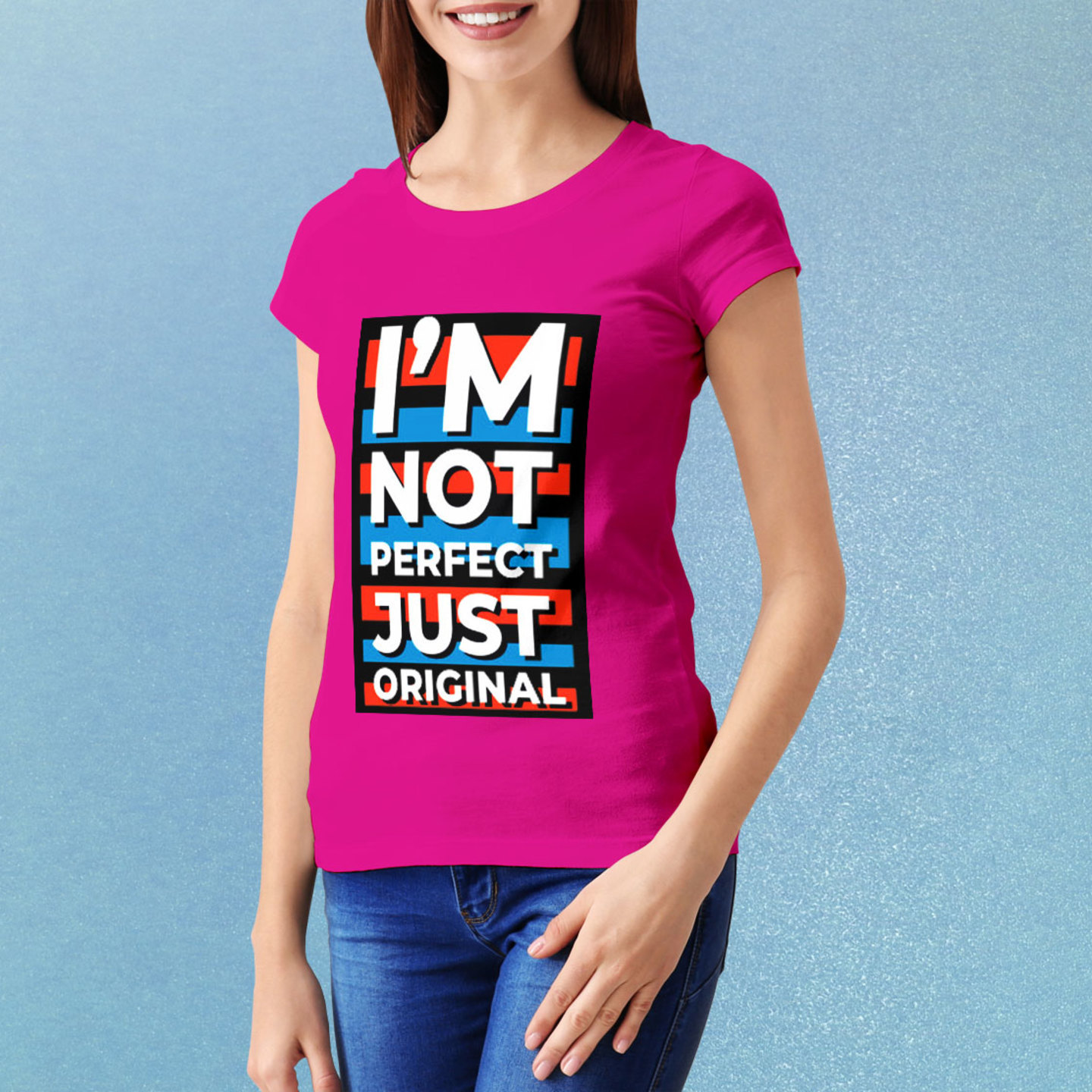 Talk By Fashion I M NOT Pink Typographic Women t-shirt