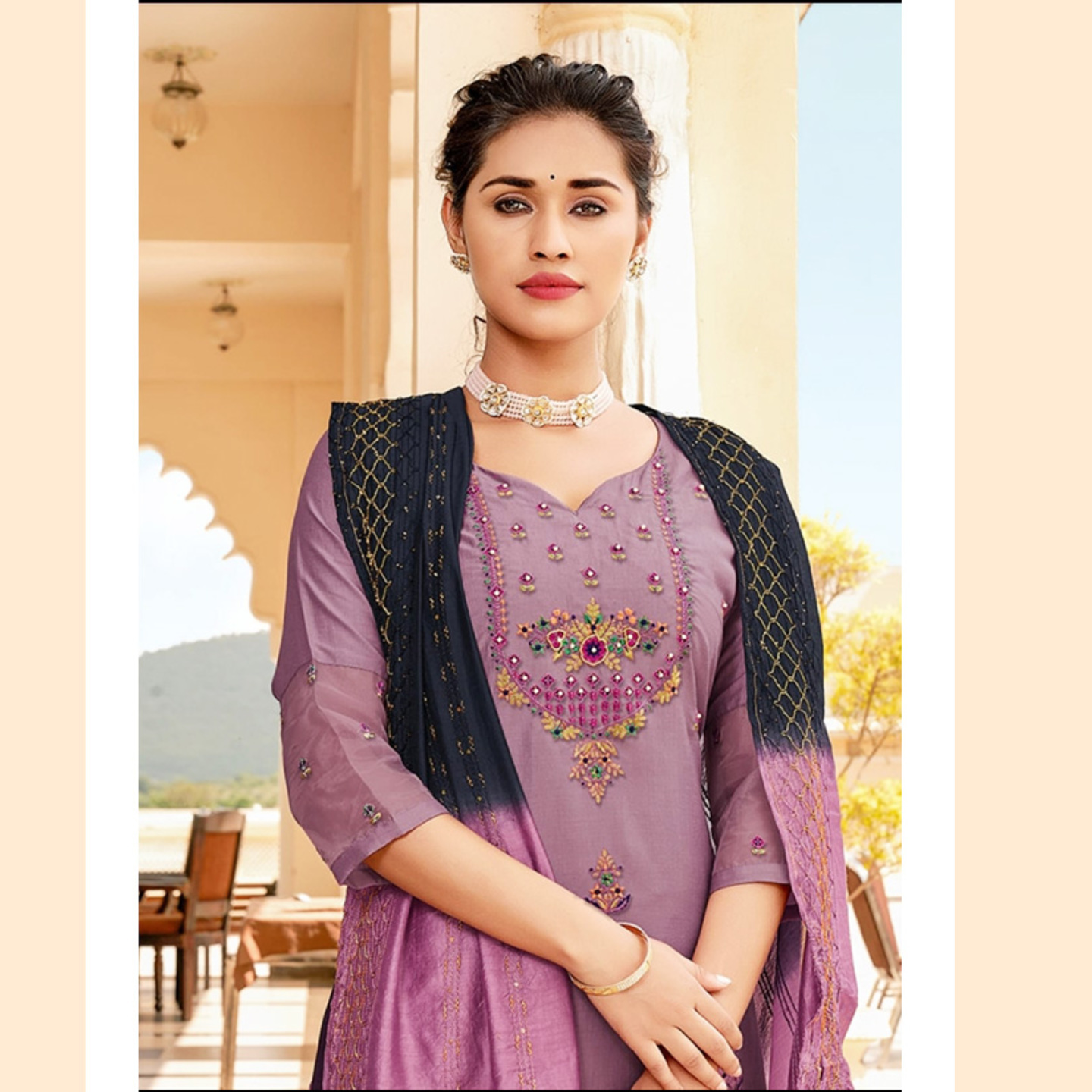 Talk By Fashion Women Soft Silk Embroidered Kurta with Pants & Dupatta