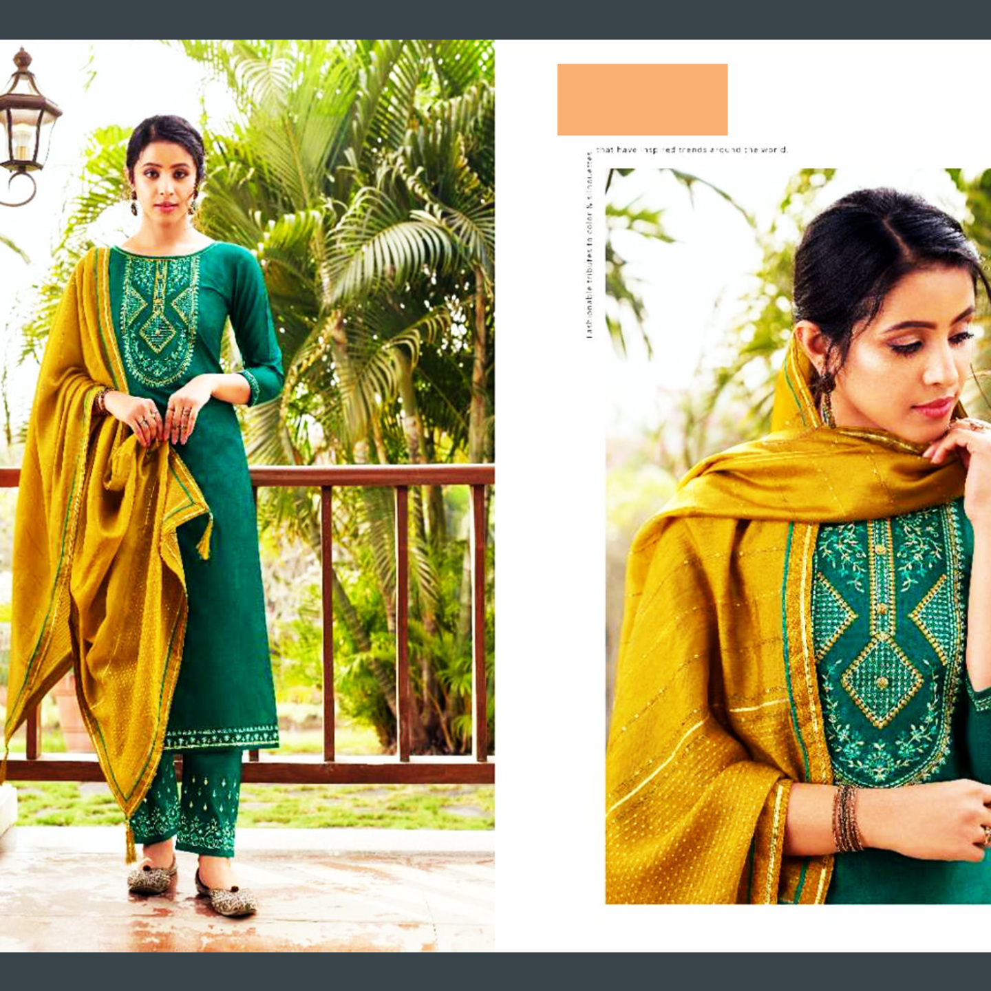 Women Dark Brown Embroidered Pure Cotton Silk Kurta with Pants & Dupatta