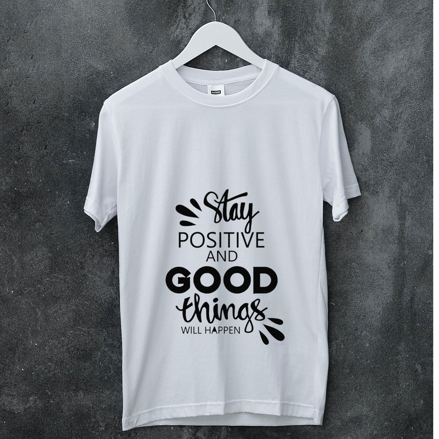 TBF- Black Typography Graphic Tees for Men