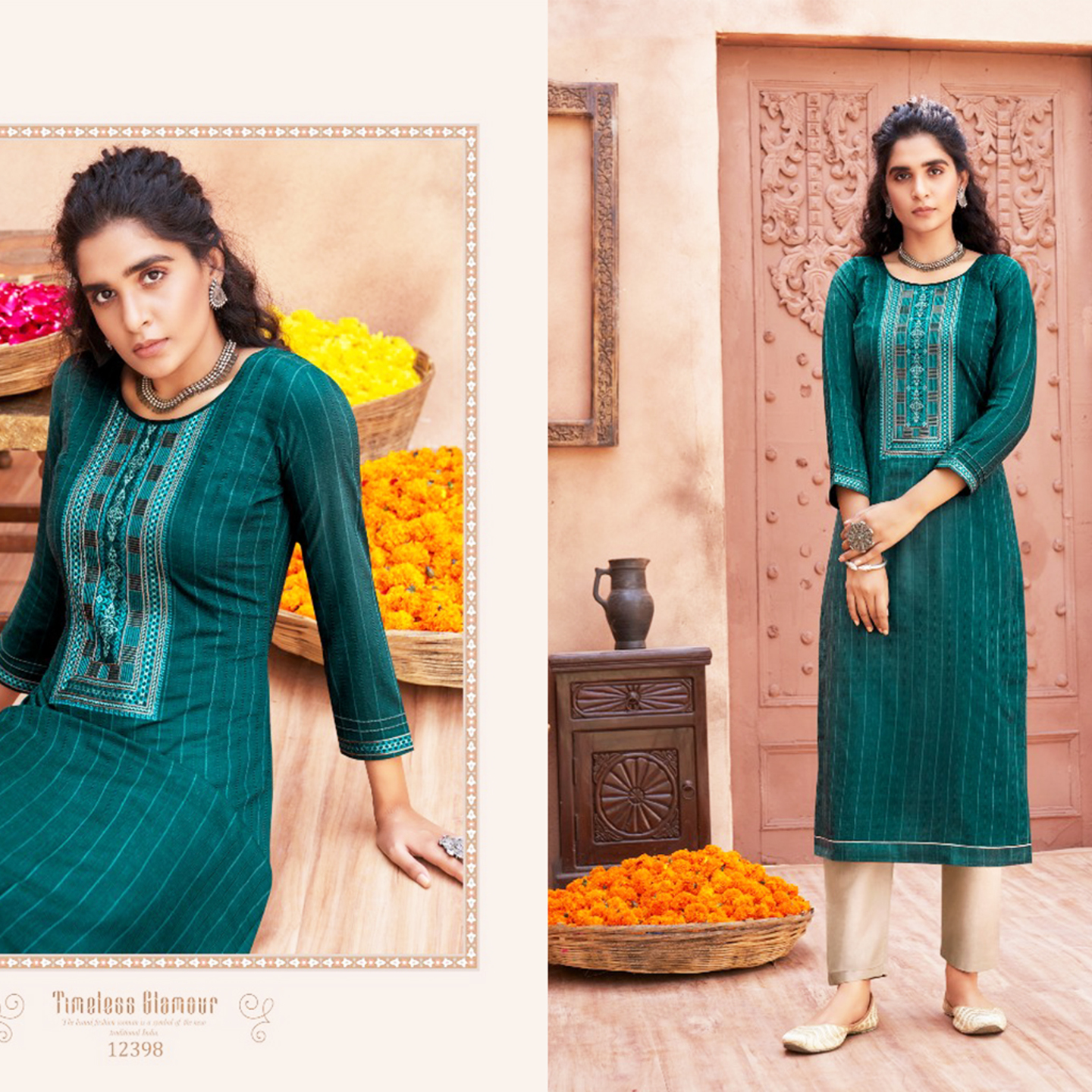 Talk By Fashion Women Embroidered Heavy Long Kurti