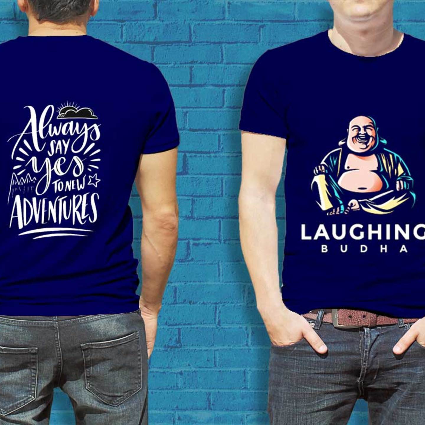 Talk By Fashion Laughing Buddha designer T-shirt for Men