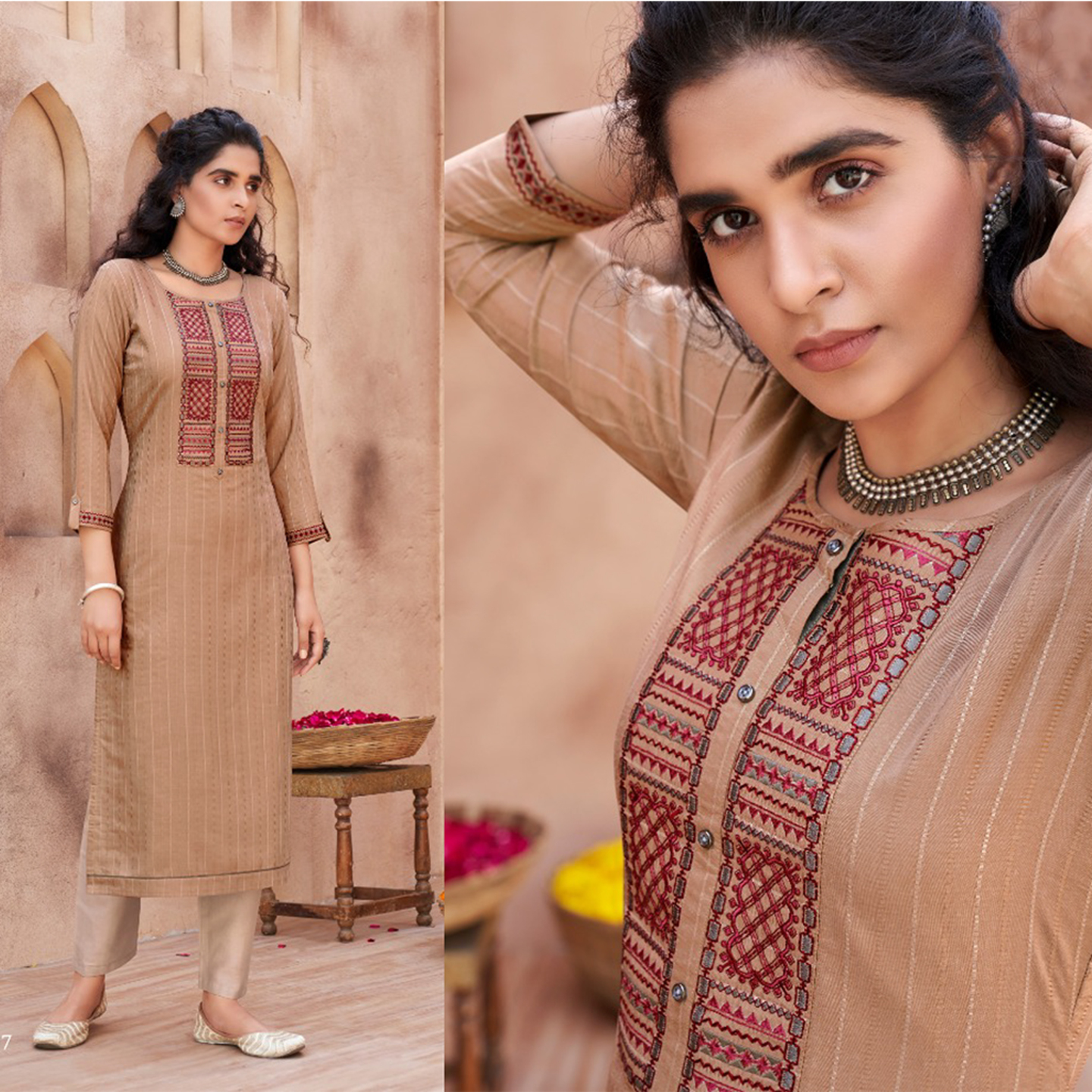 Talk By Fashion Women Embroidered Heavy Long Kurti