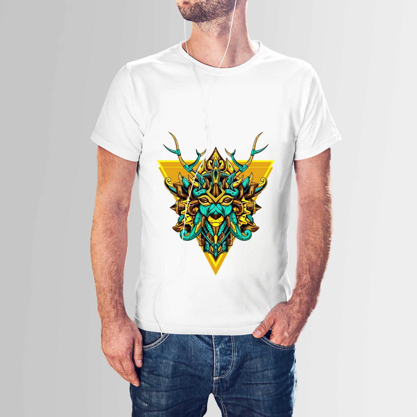 Talk By Fashion Artistic Deer designer T-shirt for Men