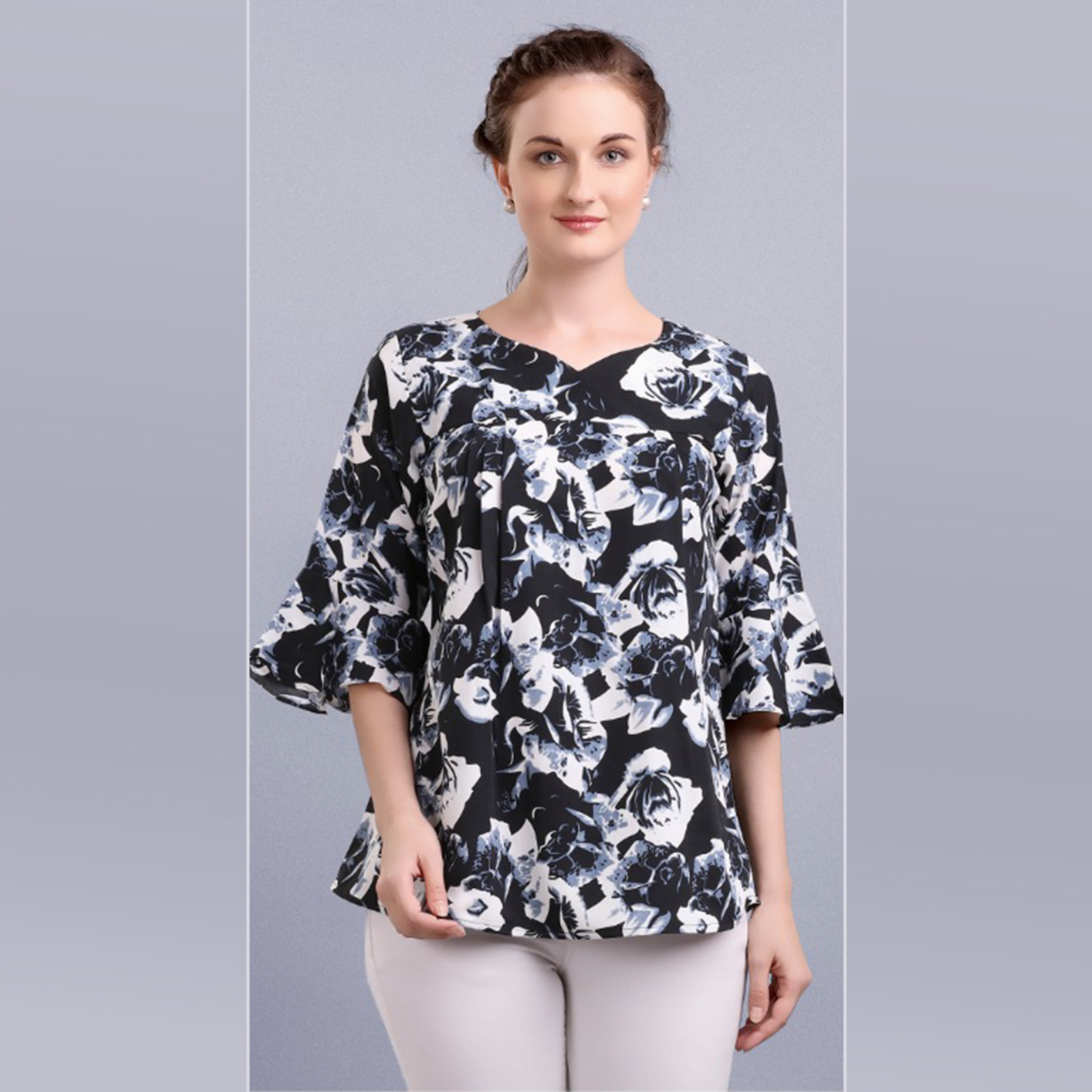 Talk By Fashion Stylish Casual Printed Top