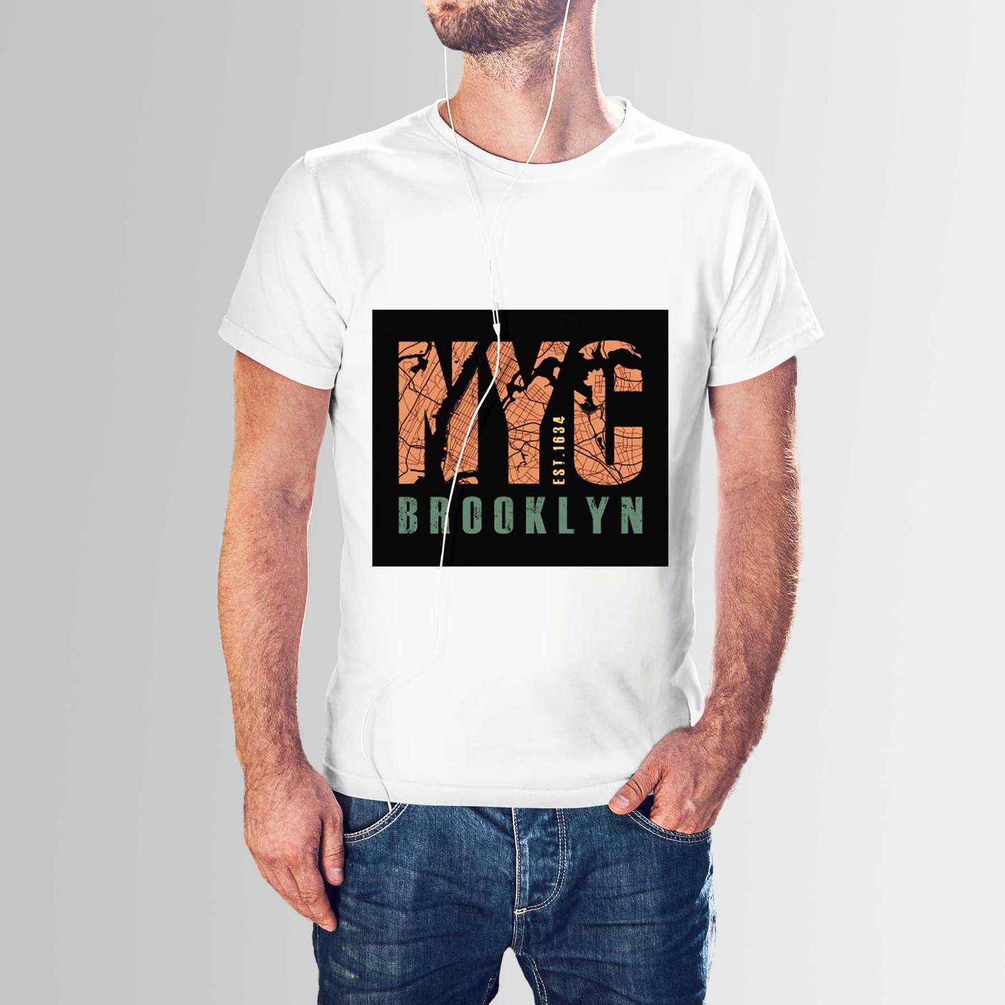 Talk By Fashion NYC White T-shirt for Men