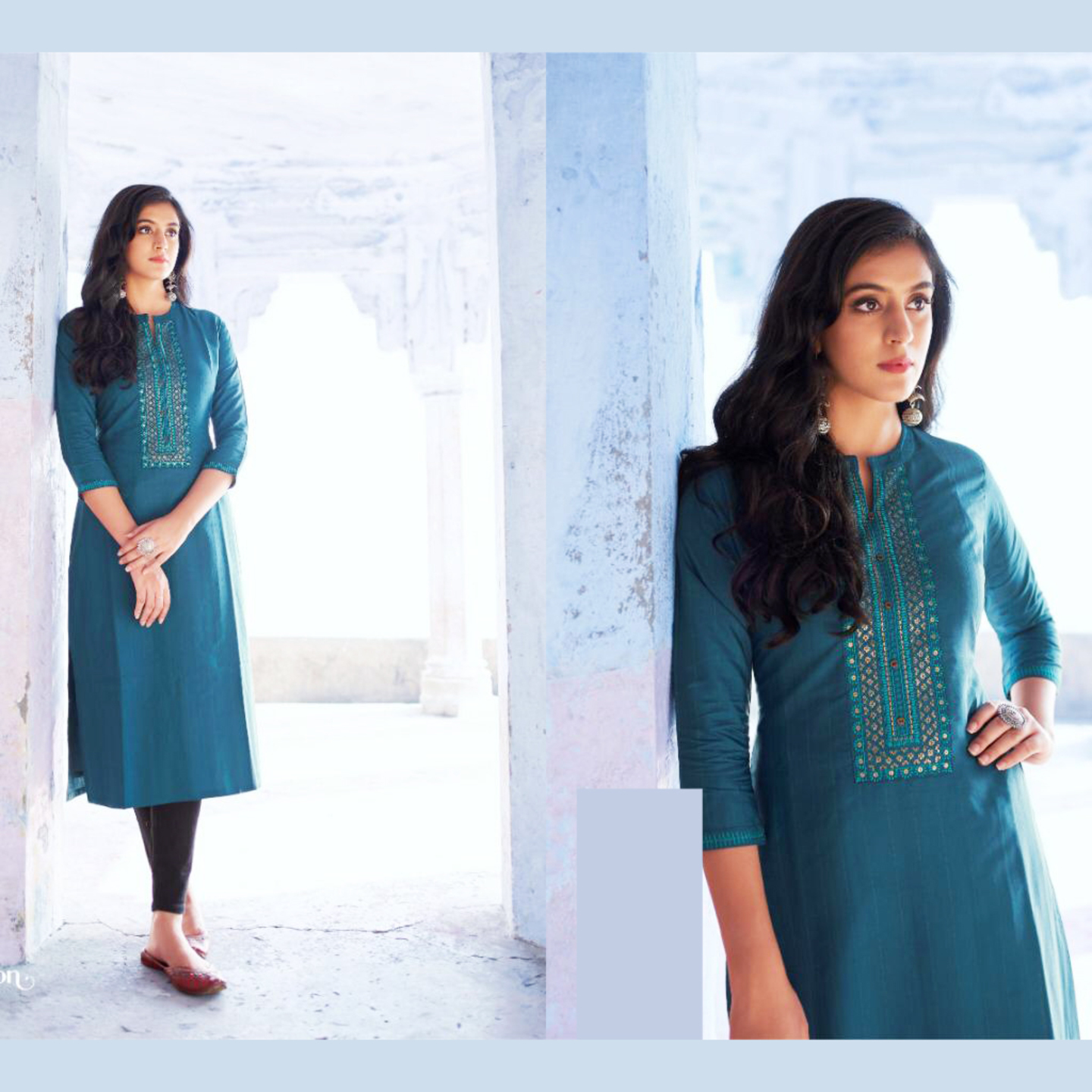 Talk By Fashion Women Seamless Embroidered Heavy Long Kurti