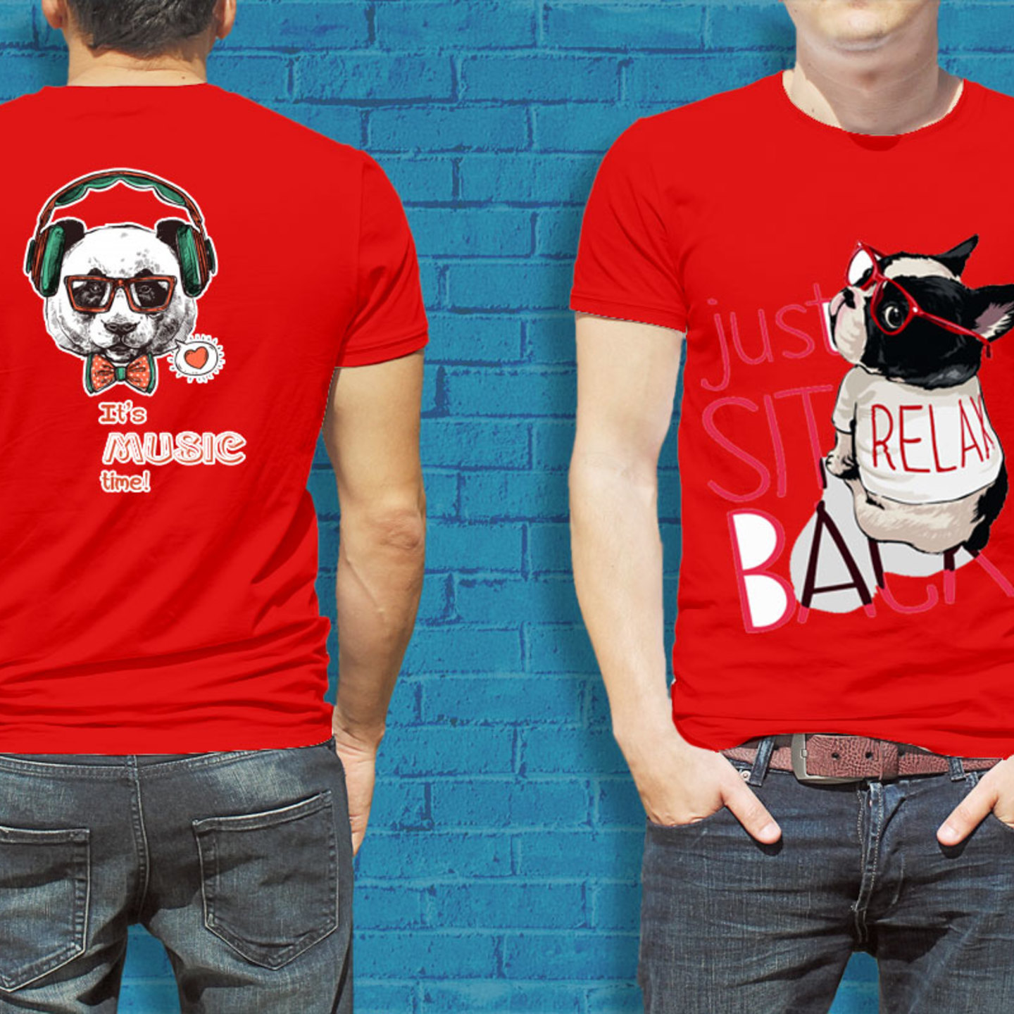 Talk By Fashion Relax Attidue designer T-shirt for Men Red