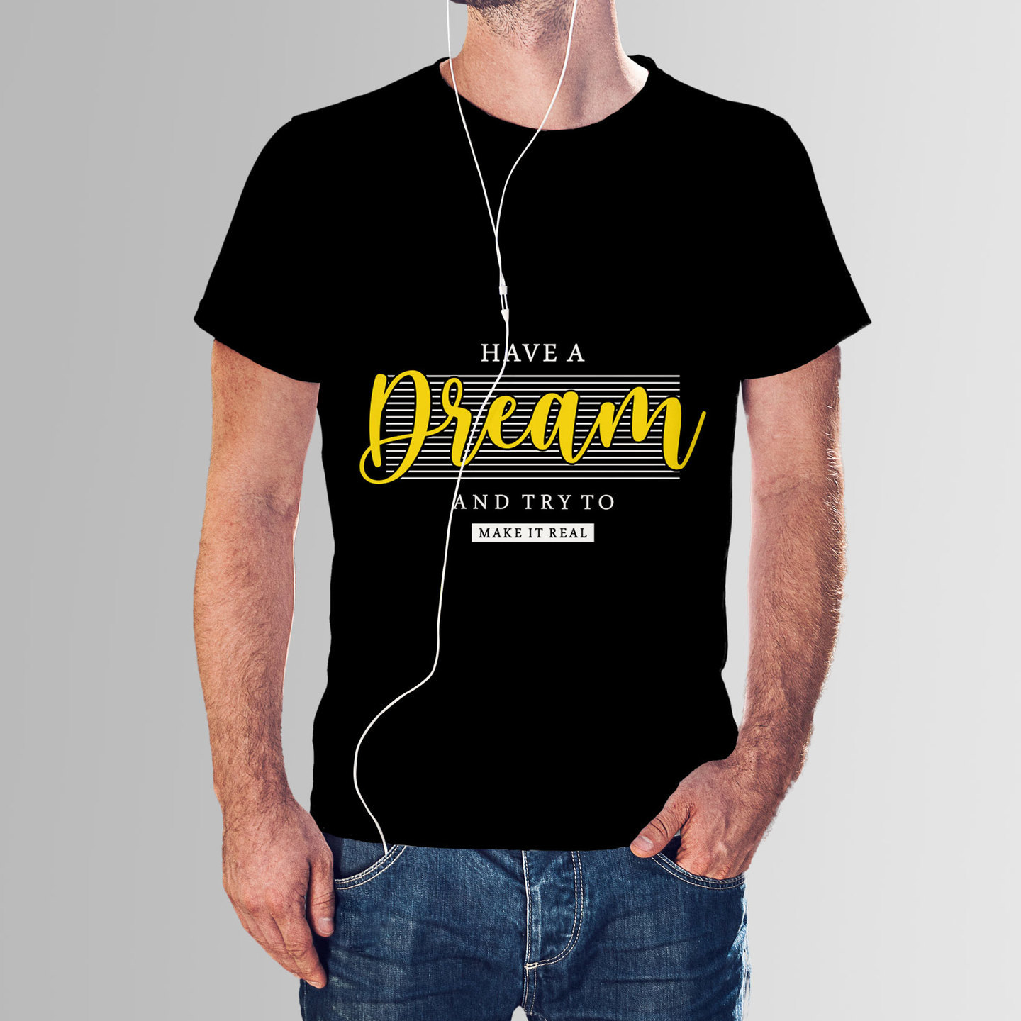 Talk By Fashion Minimal Typo T-shirt for Men