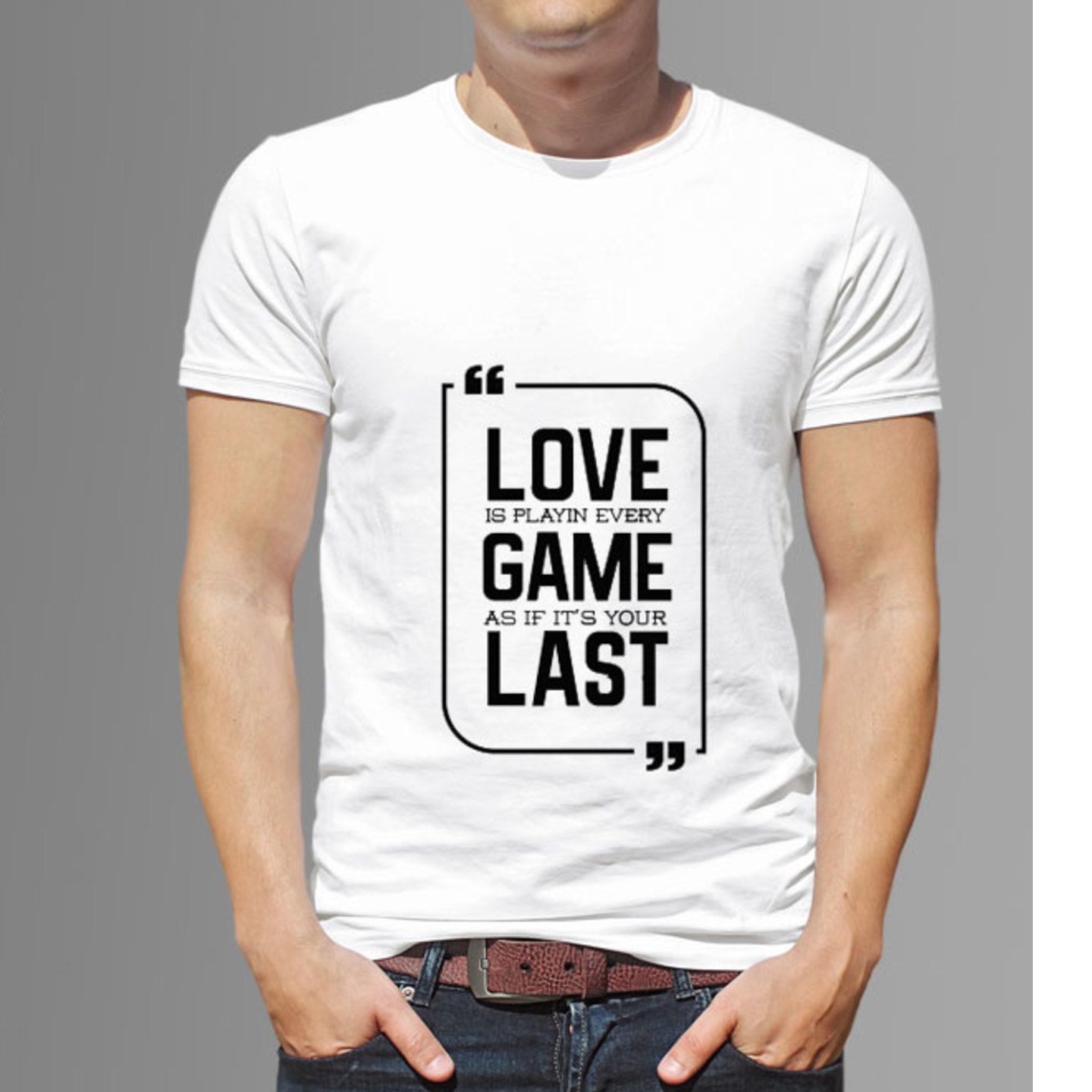 Talk By Fashion Slogan on Front-Back t-shirt for Men