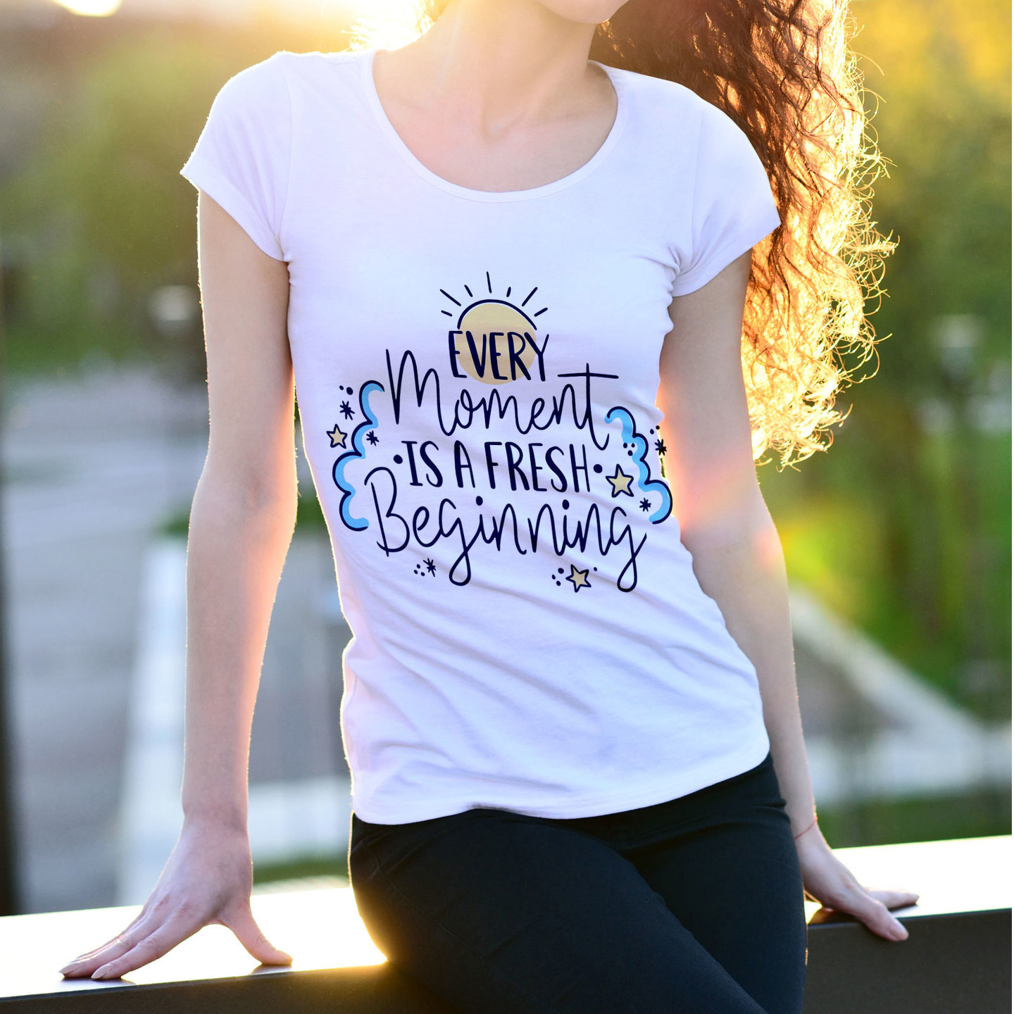 Talk By Fashion Every Moment Slogan Women t-shirt