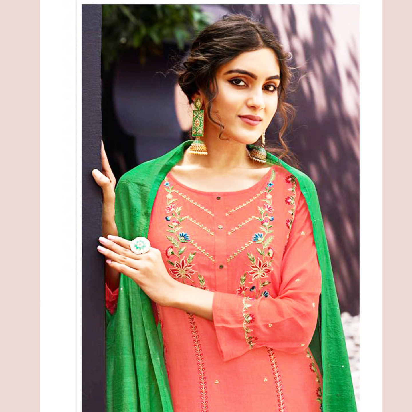 Talk By Fashion Women Pure Muslin A-line Kurta with Pants & Dupatta