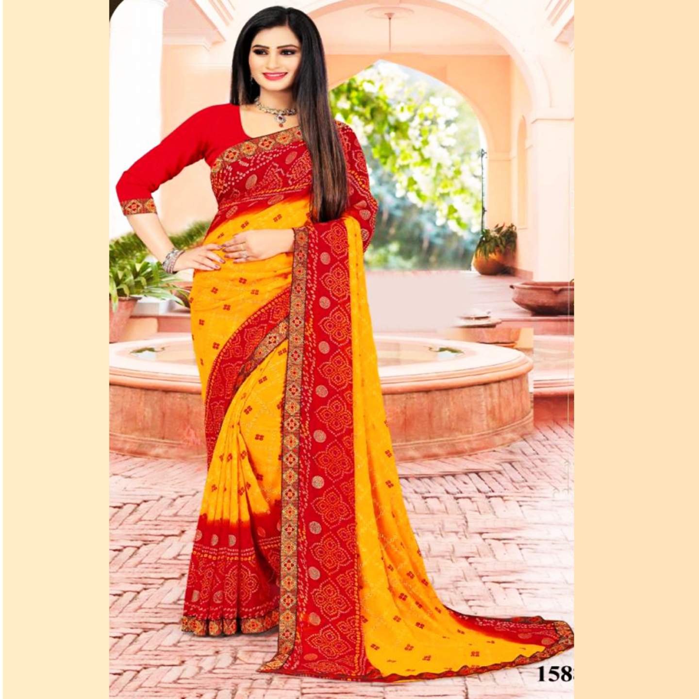 Talk By Fashion Women Bandhani Printed Designer Sarees