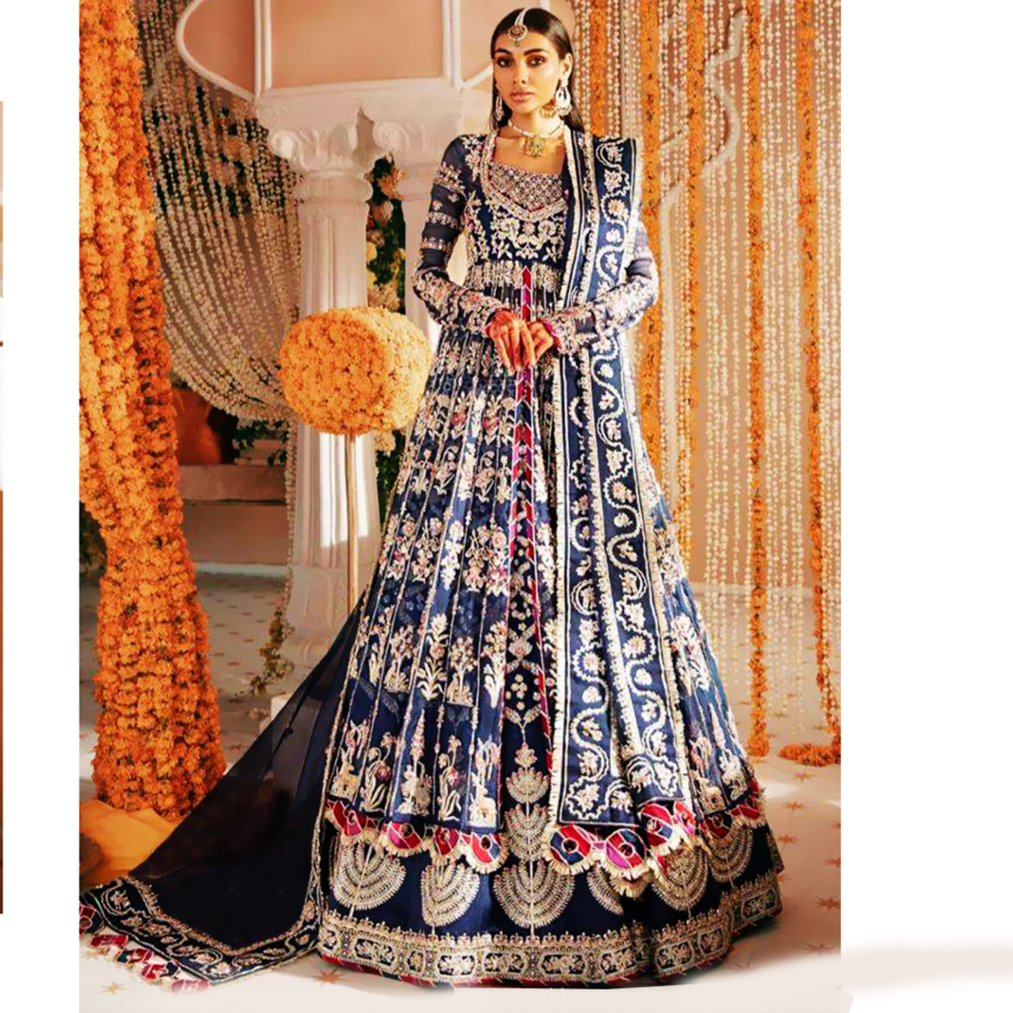 Talk By Fashion Women Heavy Embroidered Trendy Wedding Wear Dress Material
