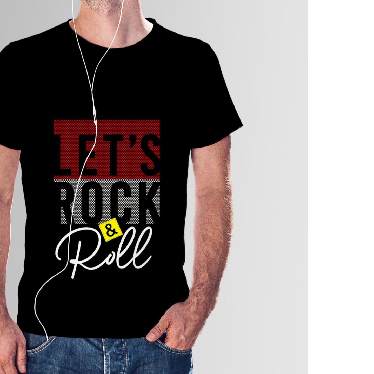 Talk By Fashion designer Lets Rock T-shirt for Men