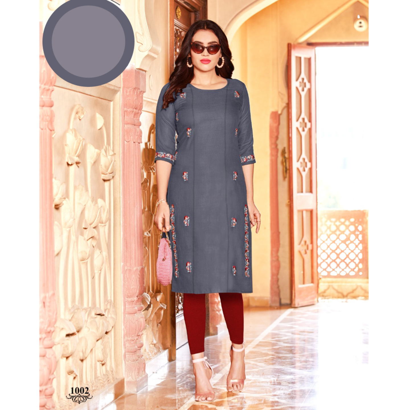 Talk By Fashion Women Long Embroidered Kurti