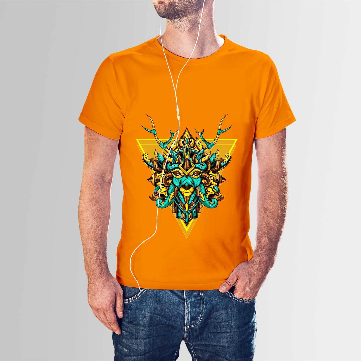 Talk By Fashion Artistic DEER designer T-shirt for Men