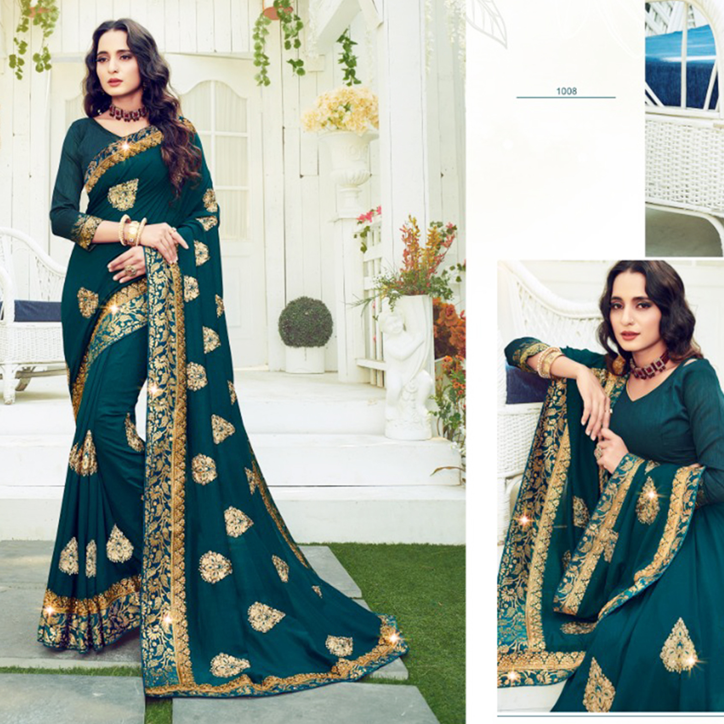 Talk By Fashion Women Silk Embroidered Saree 