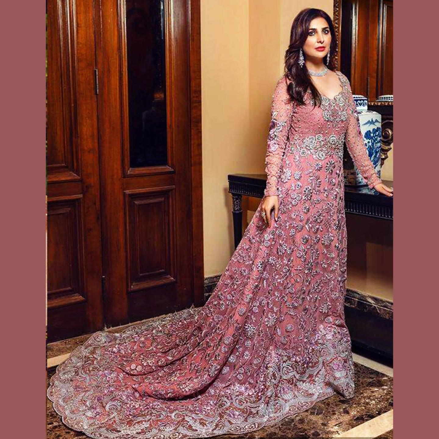 Talk By Fashion Women Heavy Embroidered Wedding Wear Dress Material