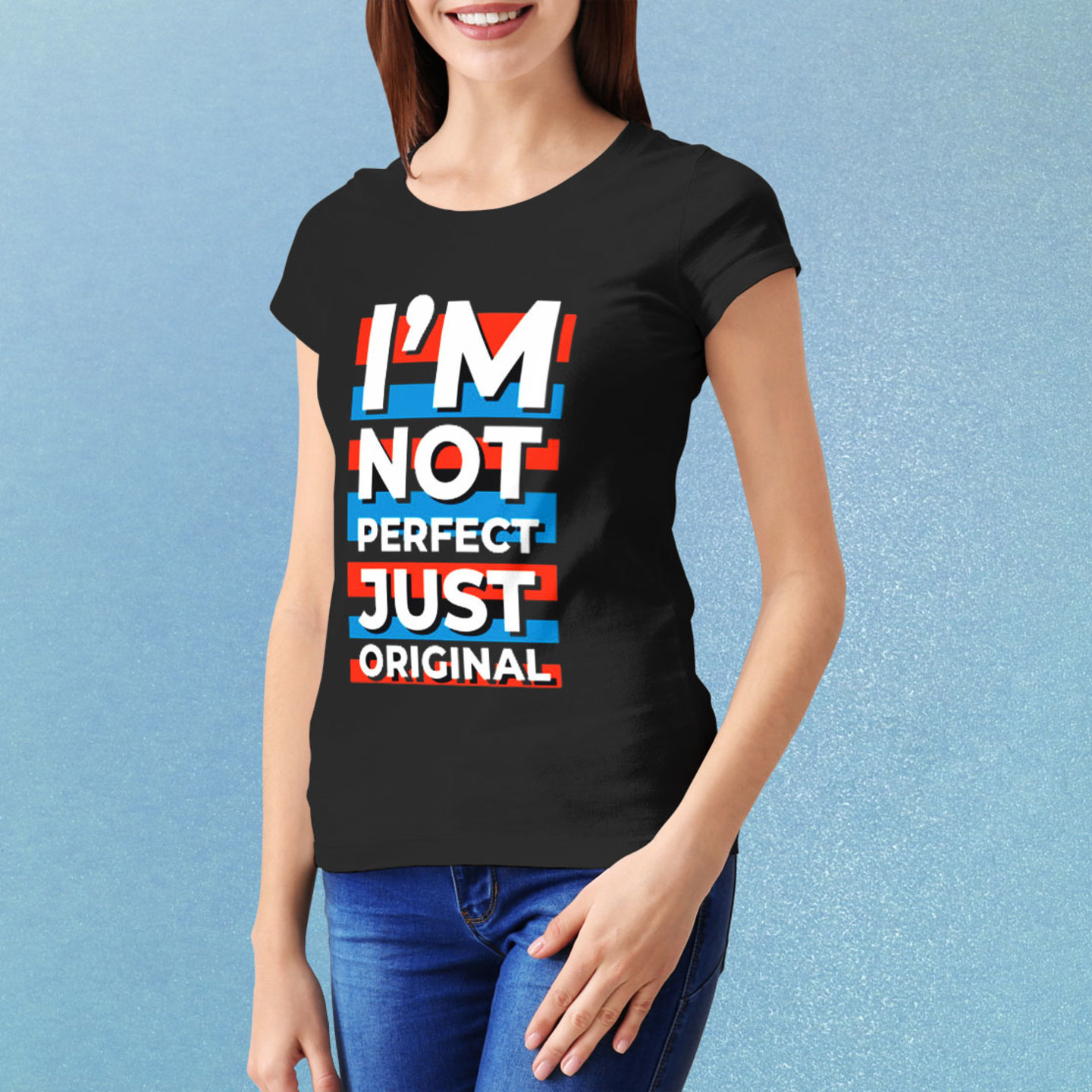 Talk By Fashion I M NOT Typographic Women t-shirt