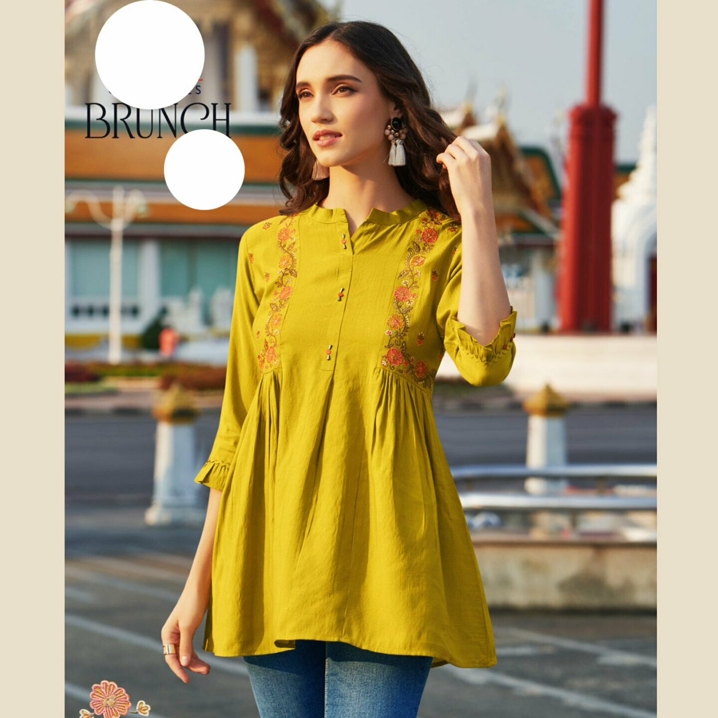 TALK BY Fashion Women Stylish Casual Top Lemon Yellow Color