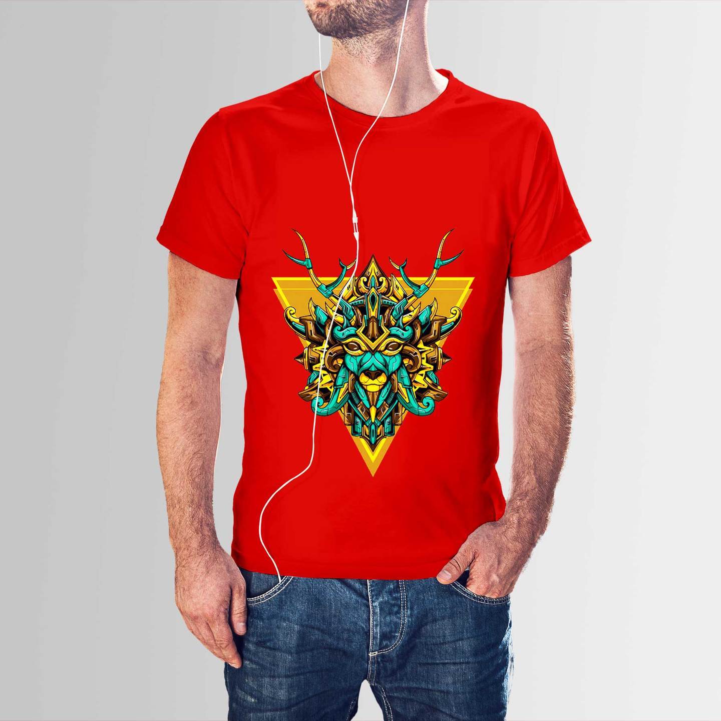 Talk By Fashion Artistic DEER designer T-shirt for Men