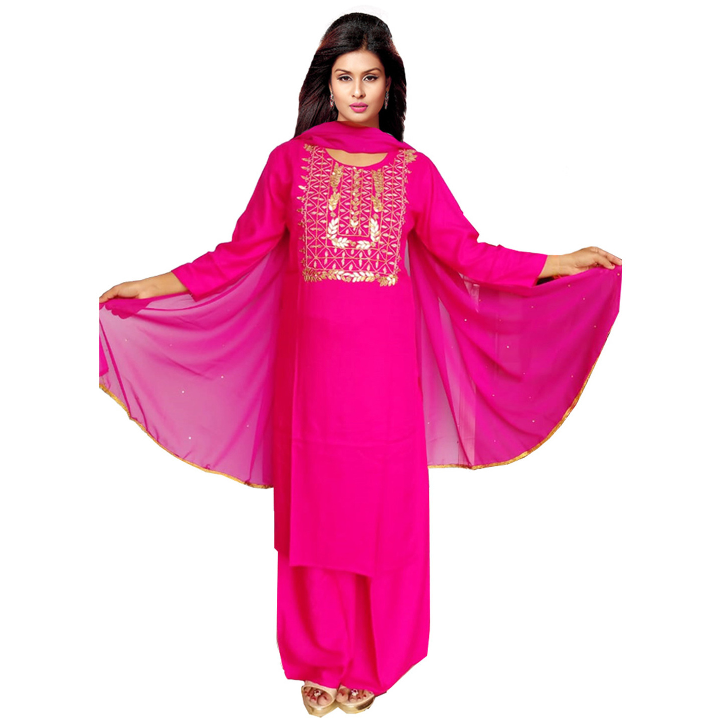 Talk By Fashion Woman Pink Suit Set with dupatta