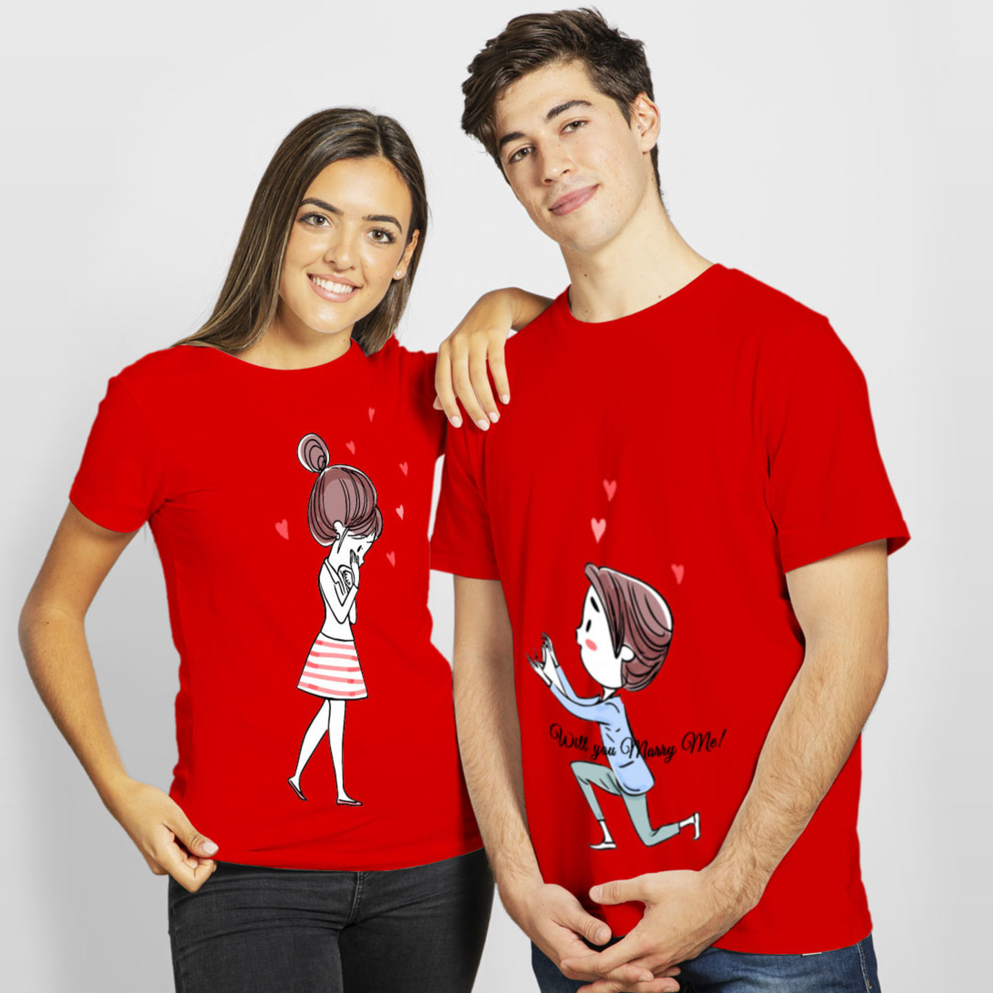 Talk By Fashion Perfect Couple T shirt Red