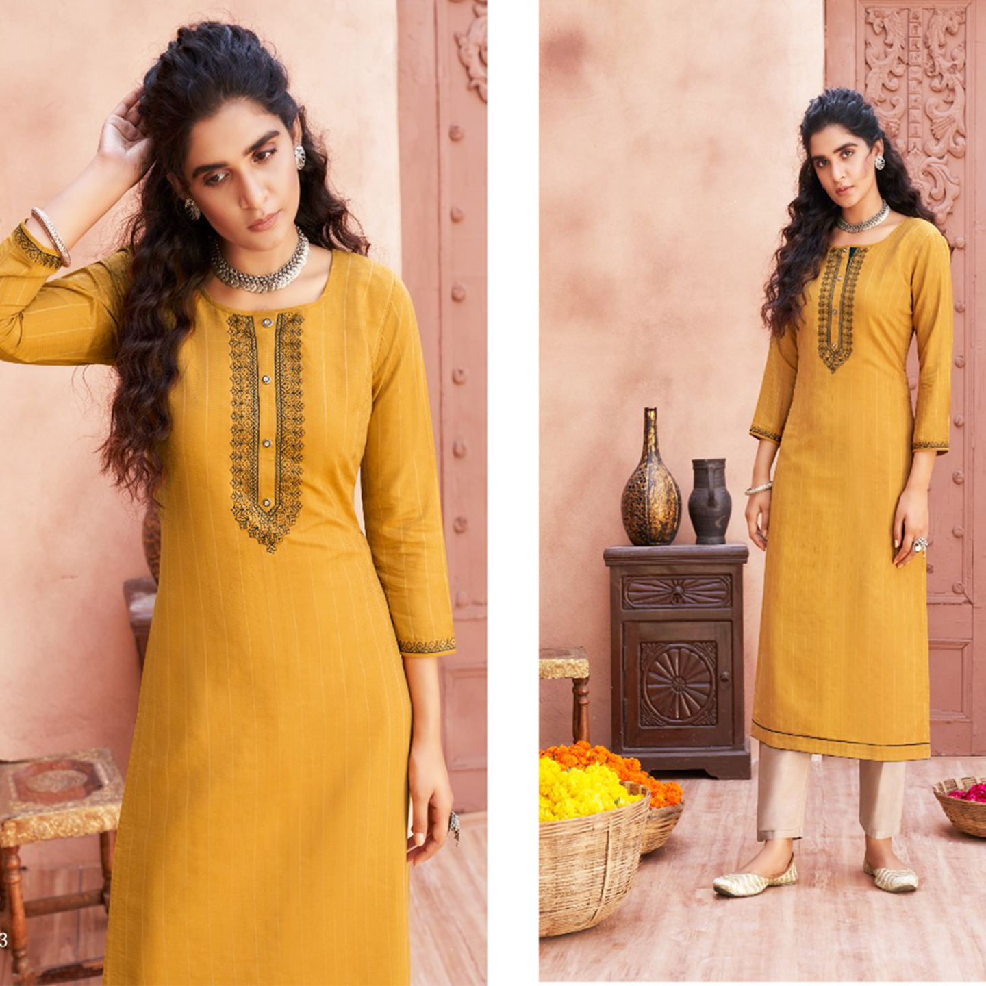 Talk By Fashion Women Embroidered Heavy Long Kurti