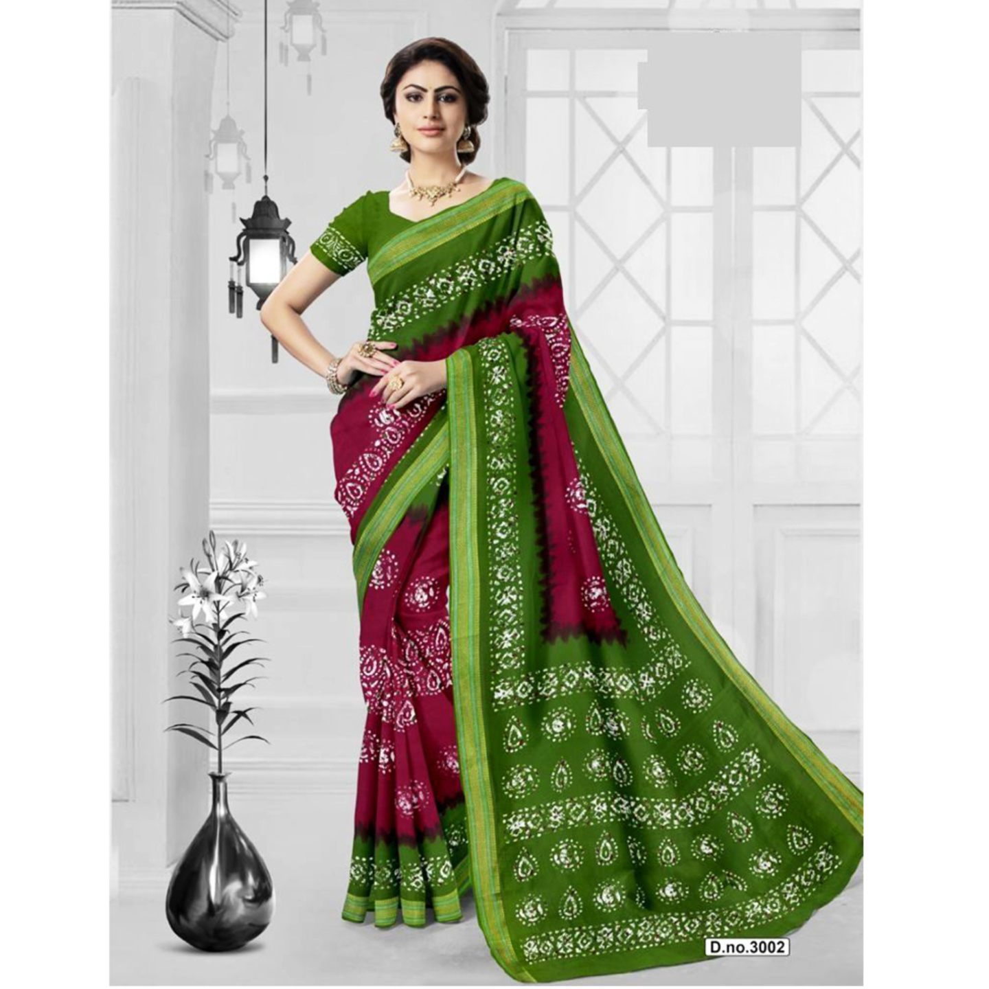 Talk By Fashion Pure Soft Cotton Batti Print Designer Saree