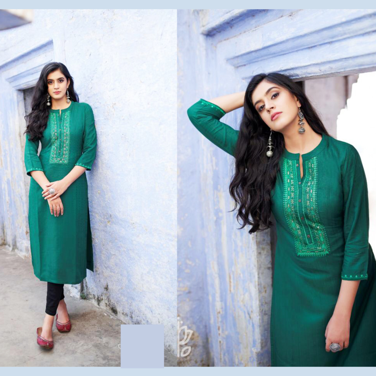 Talk By Fashion Women Seamless Embroidered Heavy Long Kurti 