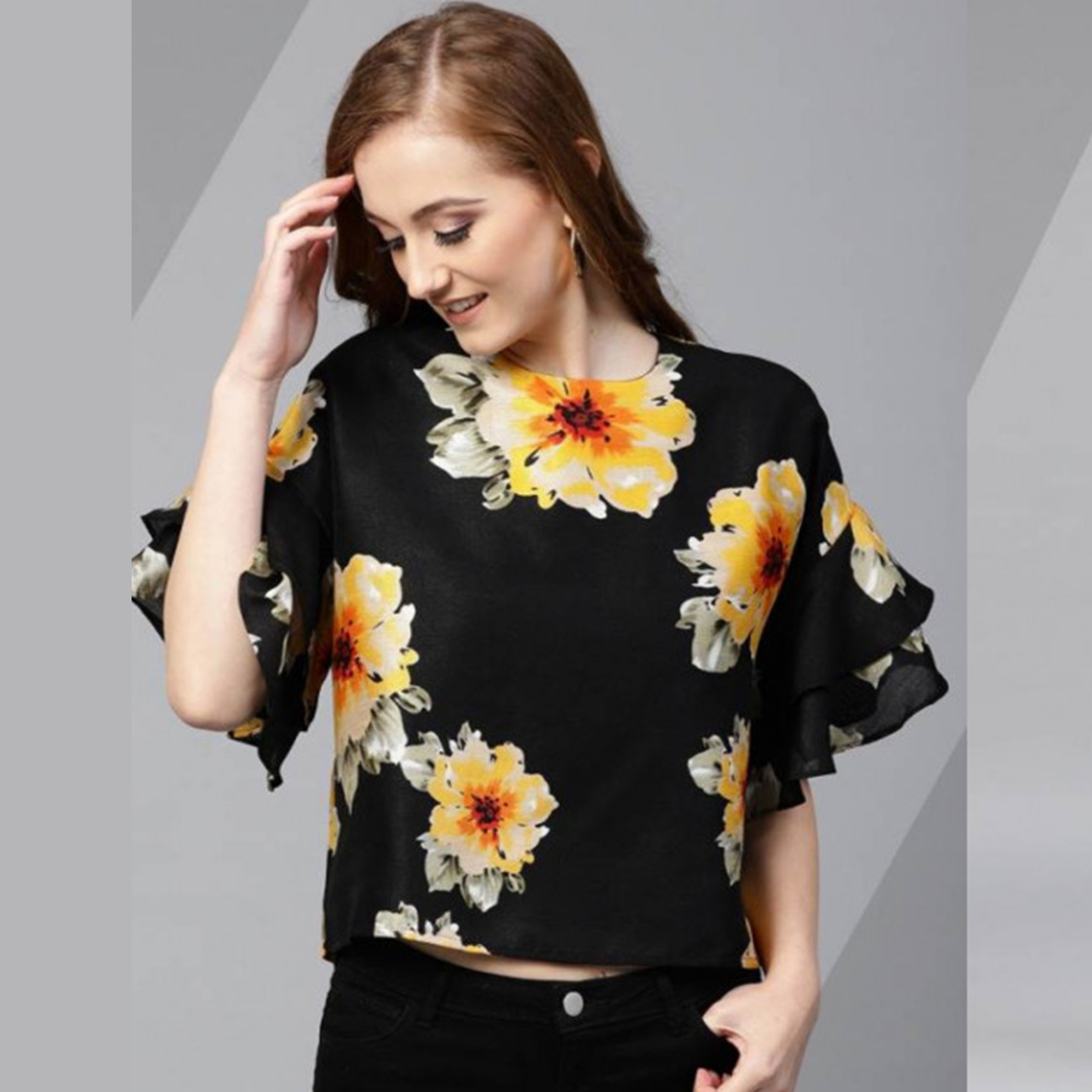 Talk By Fashion Stylish Casual Printed Top