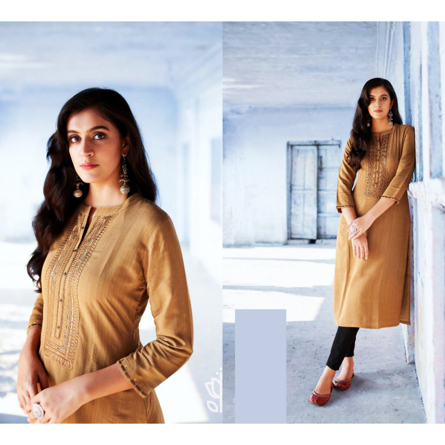 Talk By Fashion Women Seamless Embroidered Heavy Long Kurti