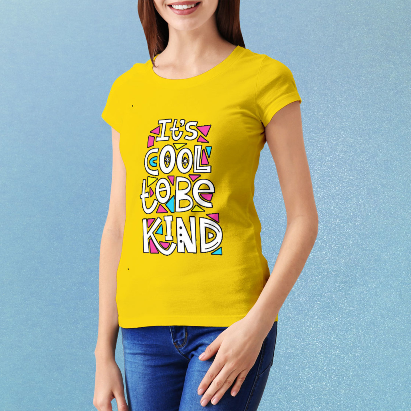 Talk By Fashion ITs COOL Yellow Graphic Women t-shirt