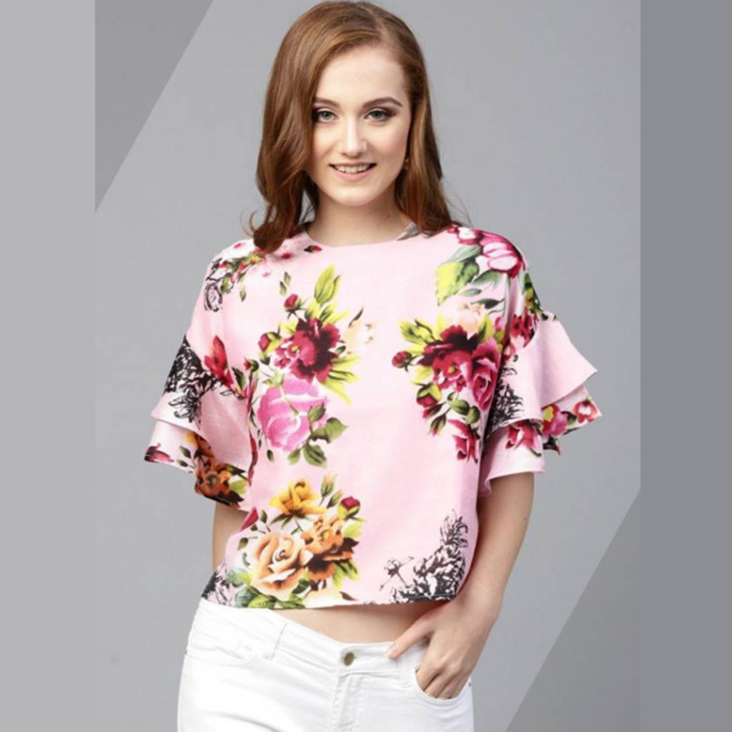 Talk By Fashion Stylish Casual Printed Top