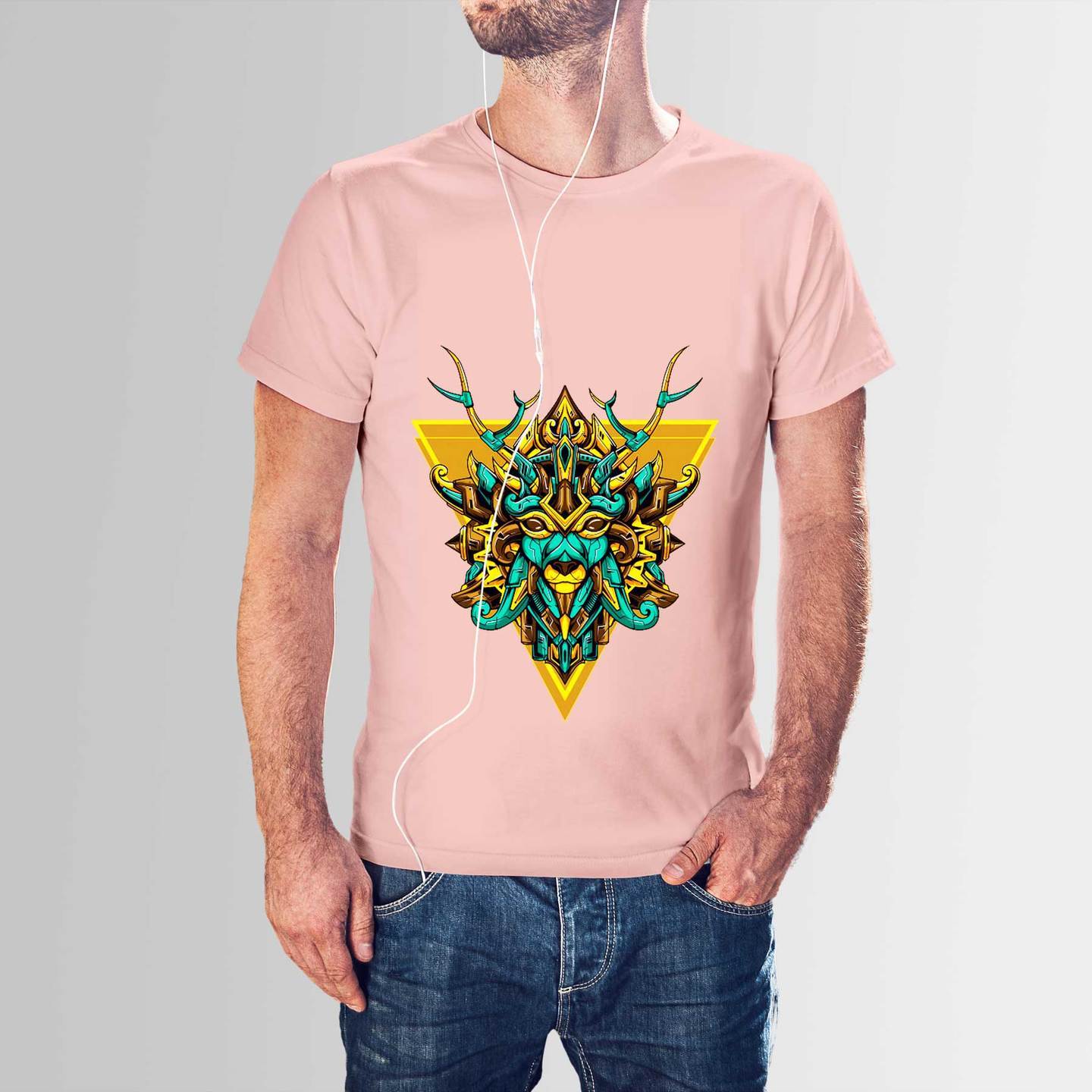 Talk By Fashion Artistic DEER designer T-shirt for Men