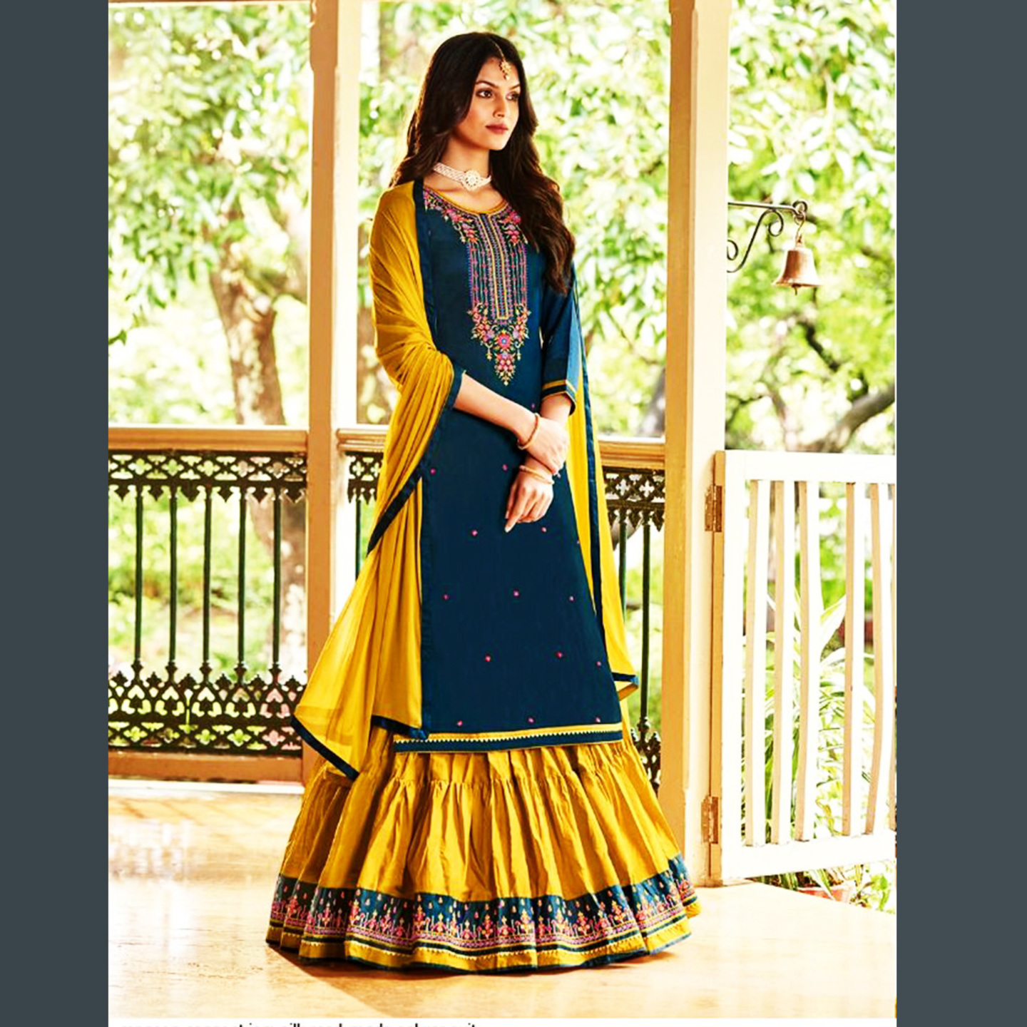 Talk By Fashion Women Embroidered Kurta with Skirt and Dupatta Set