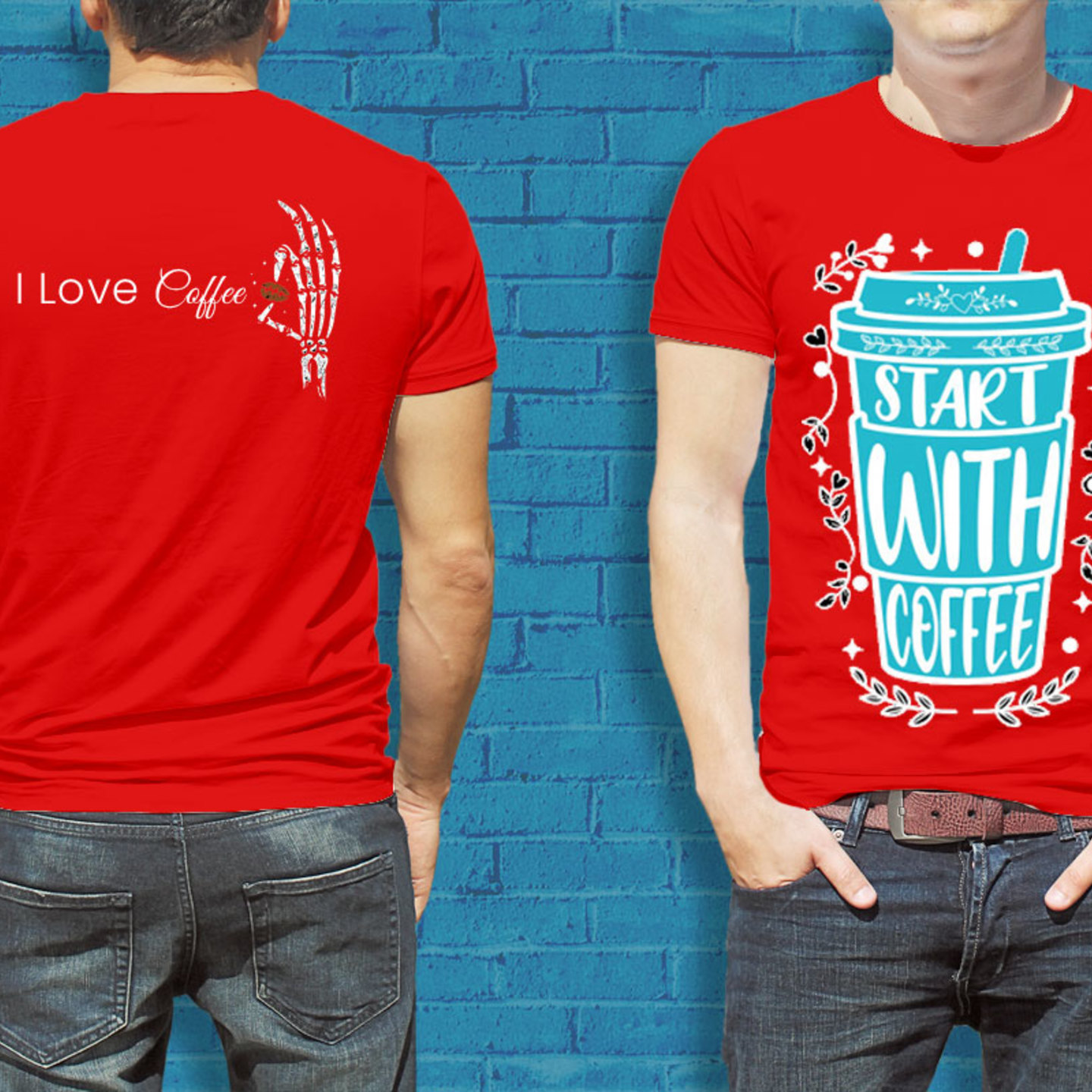 Talk By Fashion Start With Coffee designer T-shirt for Men