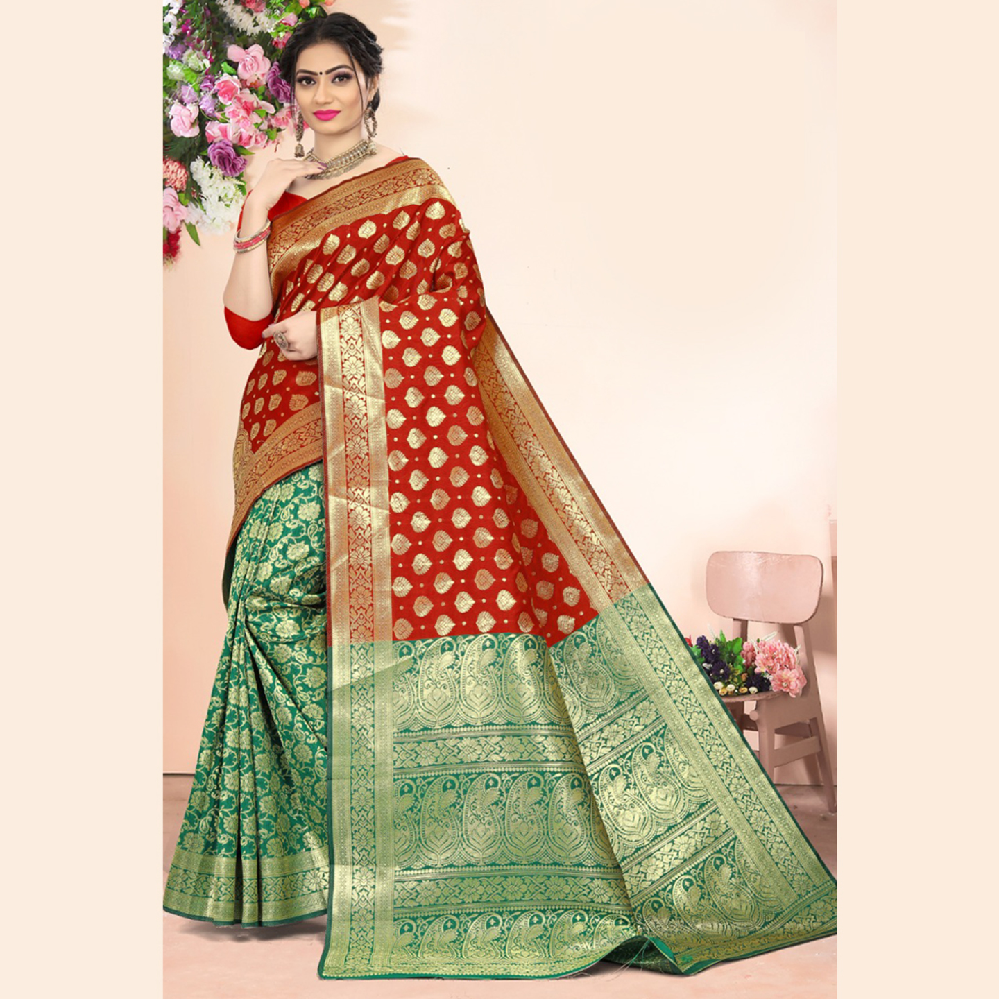 Talk By Fashion Women Festive Wear Heavy Silk Saree