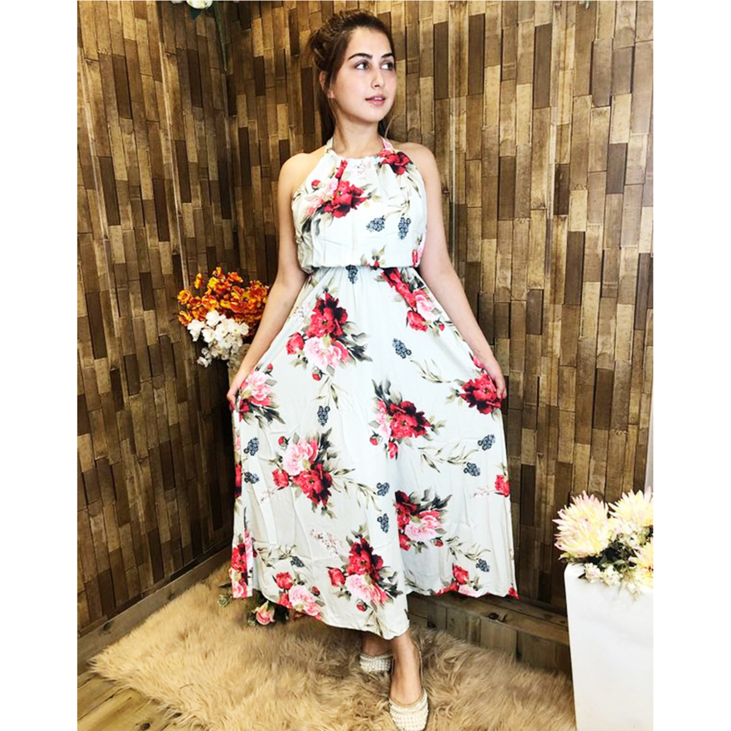 Talk By Fashion Women White Printed Jumpsuit