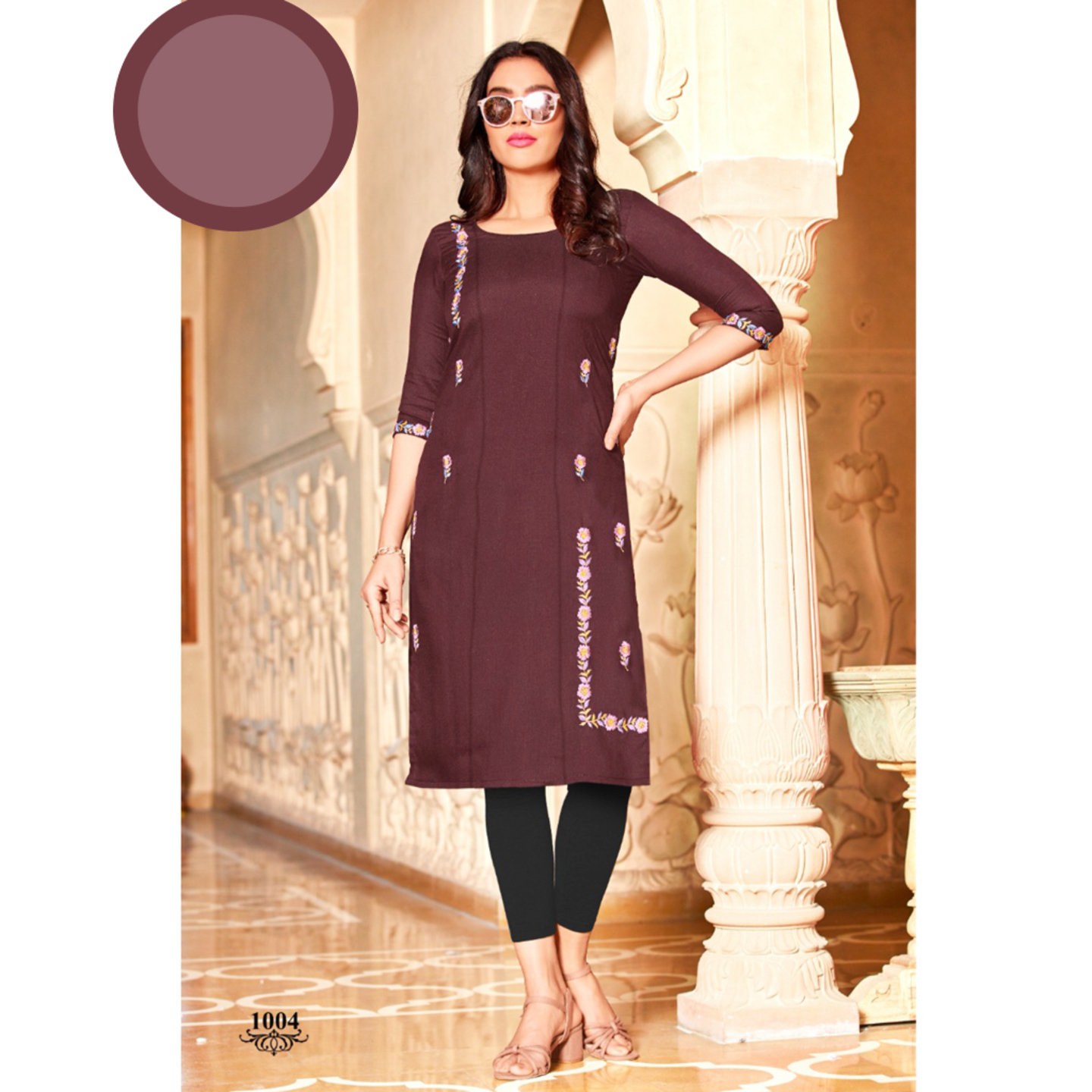 Talk By Fashion Women Long Embroidered Kurti