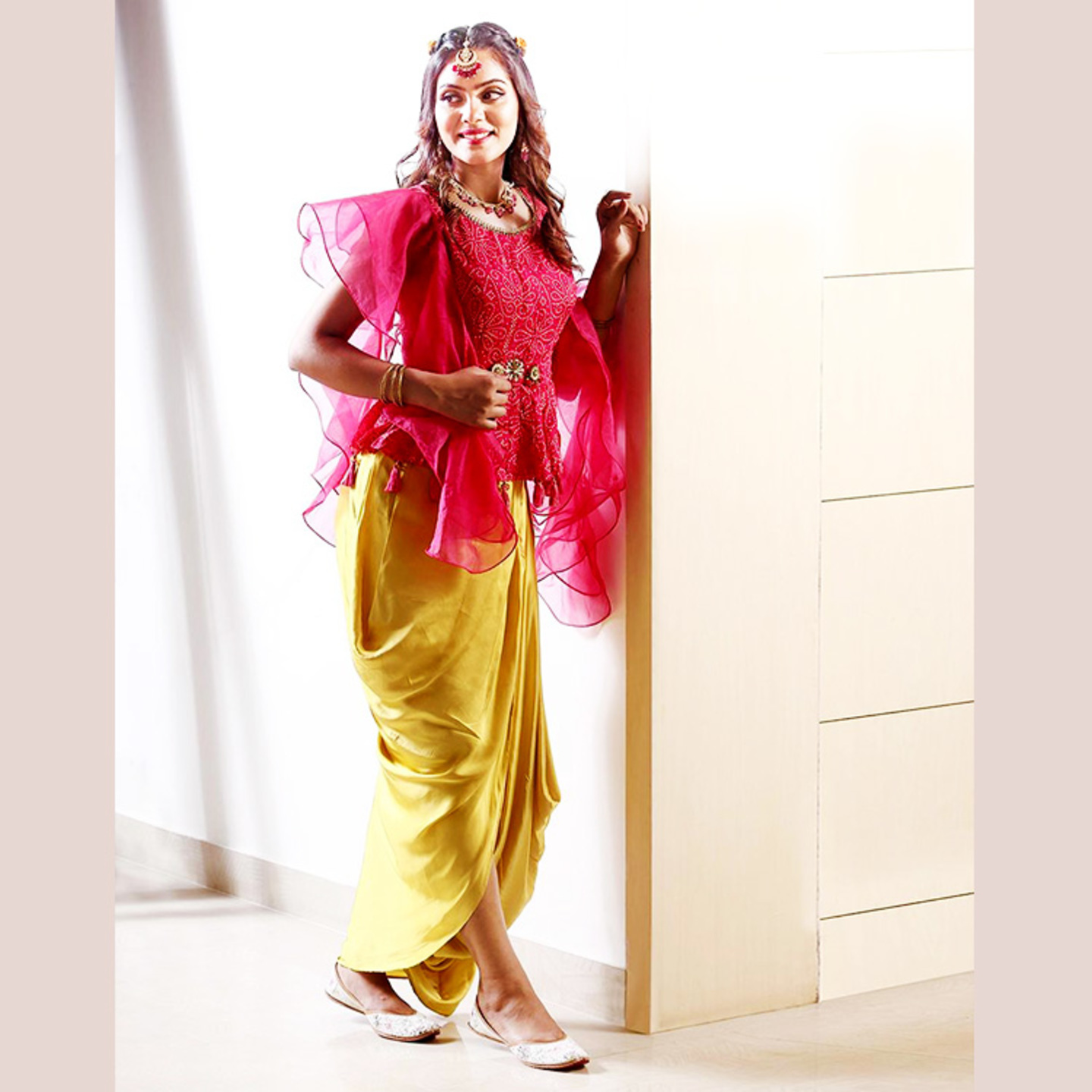 Talk By Fashion Women Stylish Crop Top with Dhoti Pants